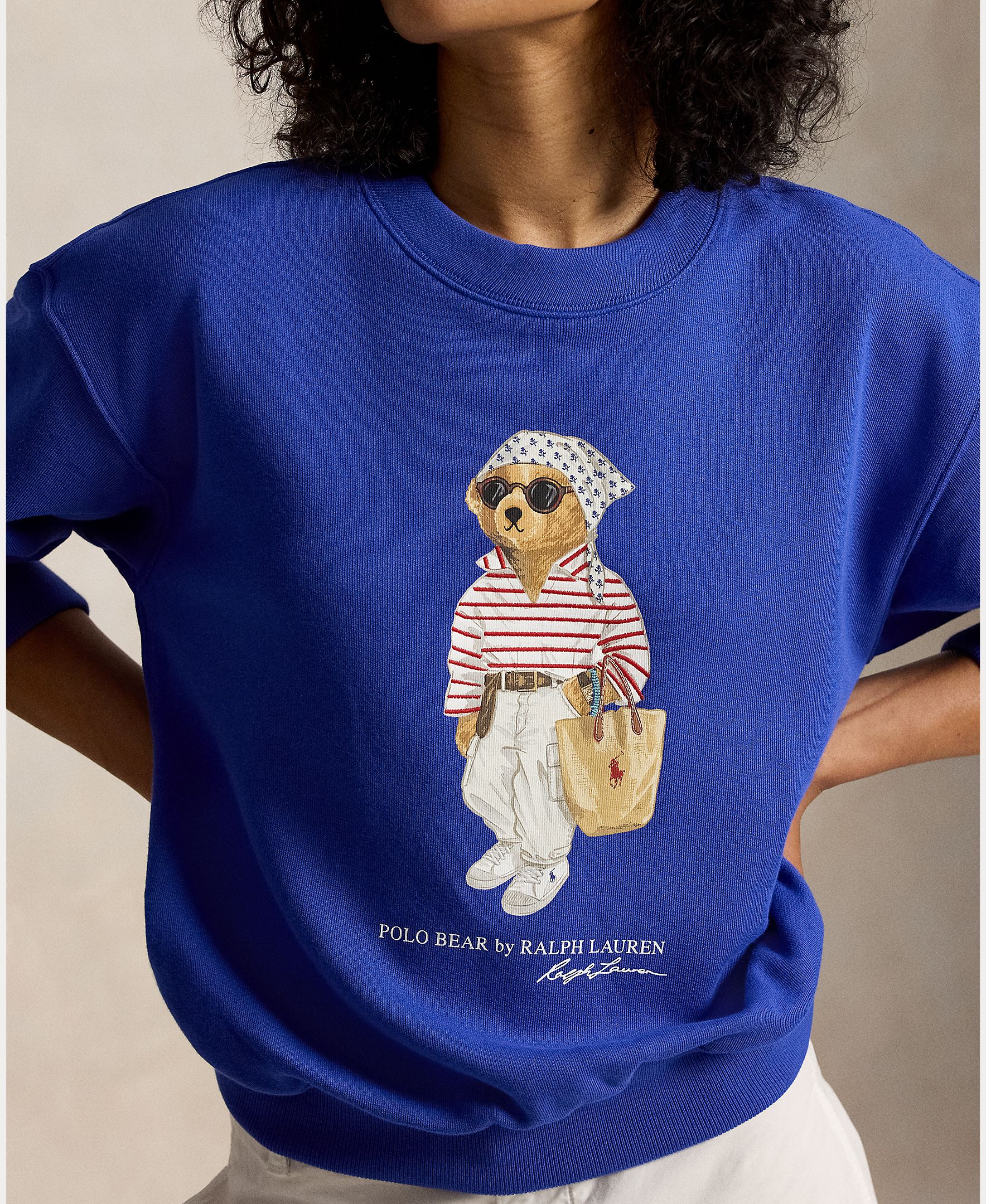 Sweatshirt com o Polo Bear e em Algodão Azul-índigo-4