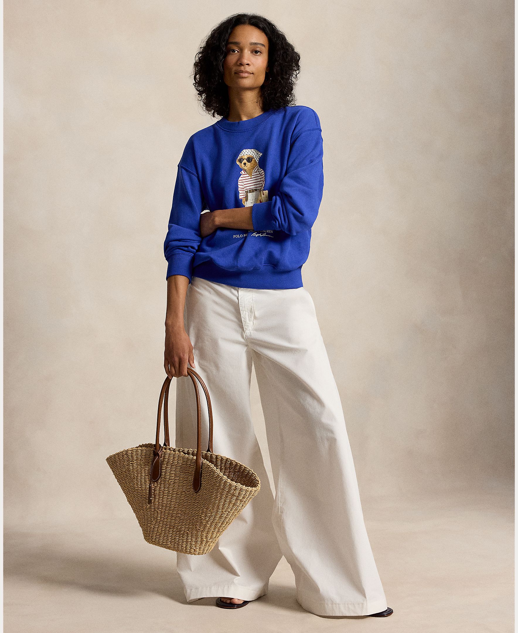 Sweatshirt com o Polo Bear e em Algodão Azul-índigo-6