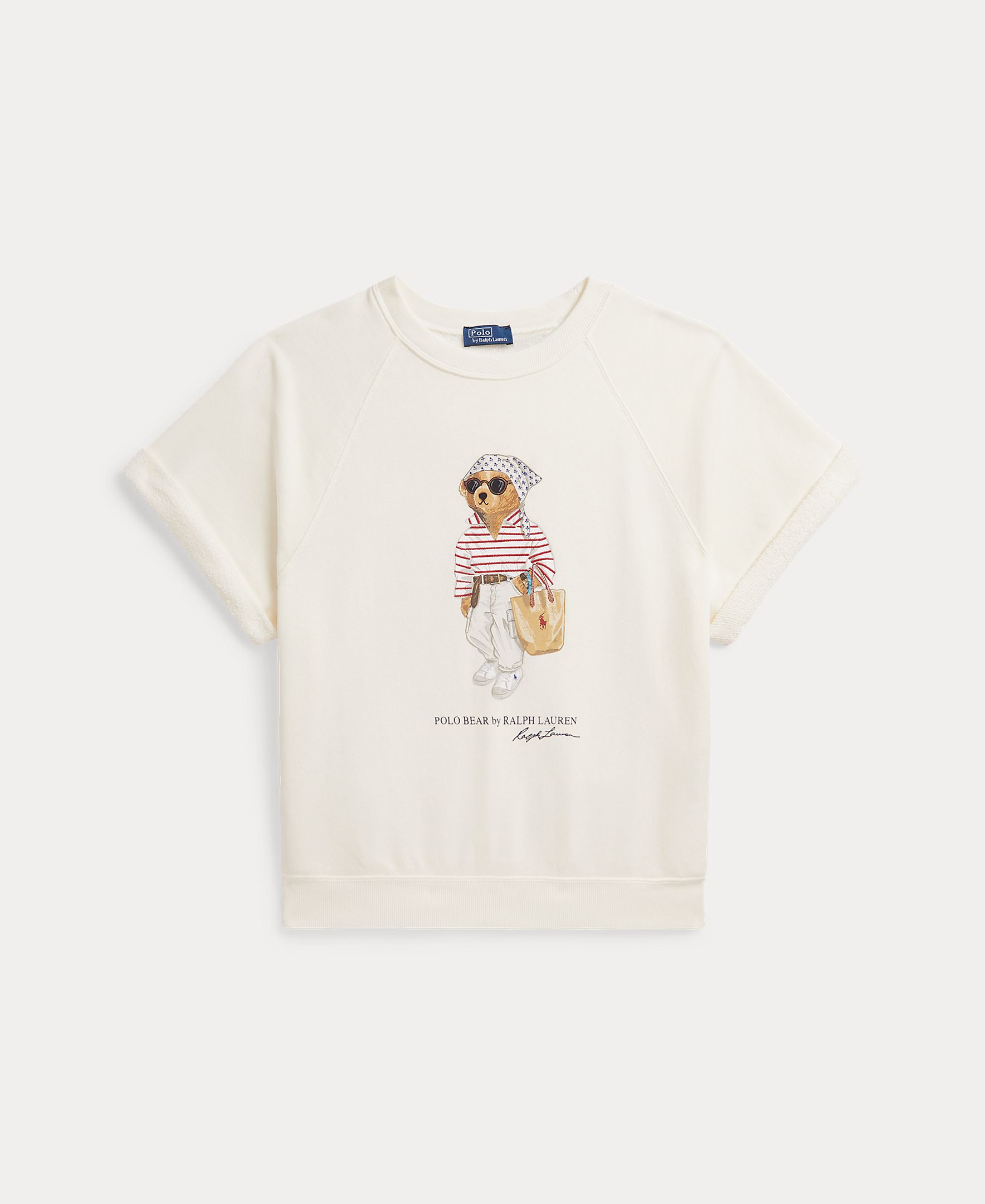 Sweatshirt com o Polo Bear e em Algodão Branco-6