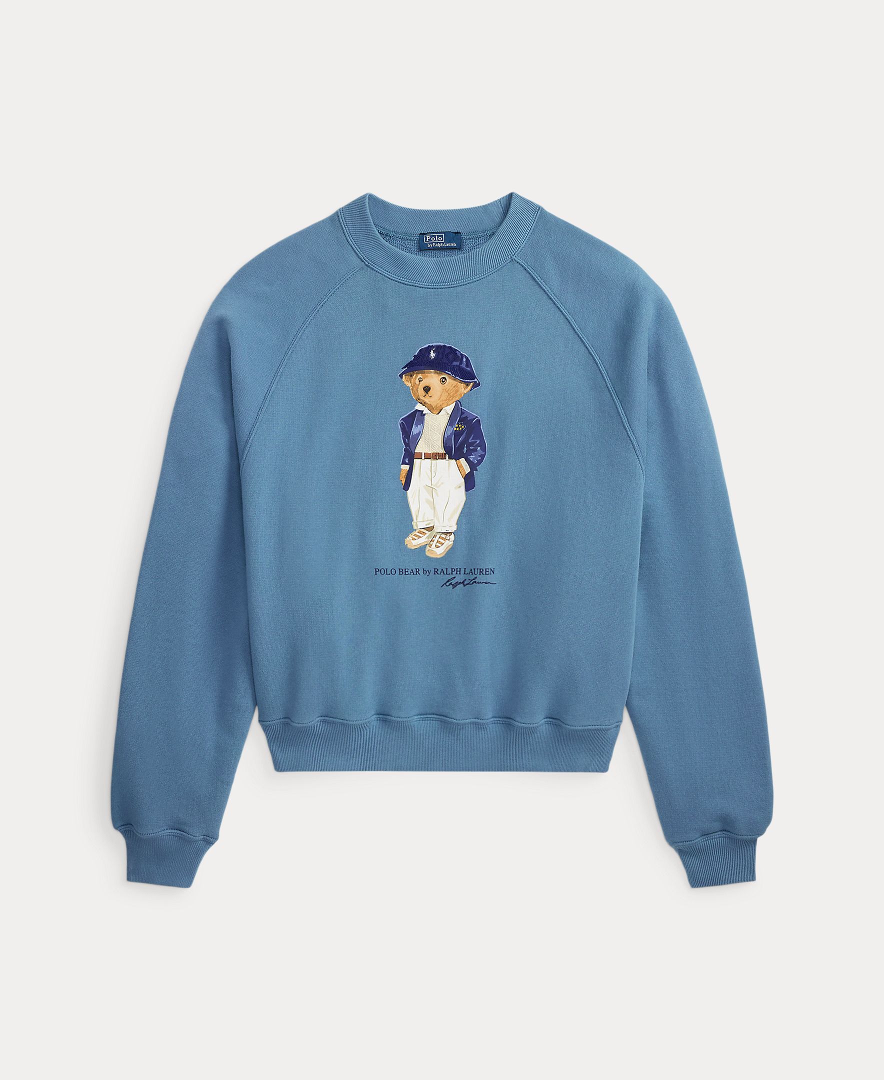 Sweatshirt com o Polo Bear e em Algodão Azul-porcelana-6