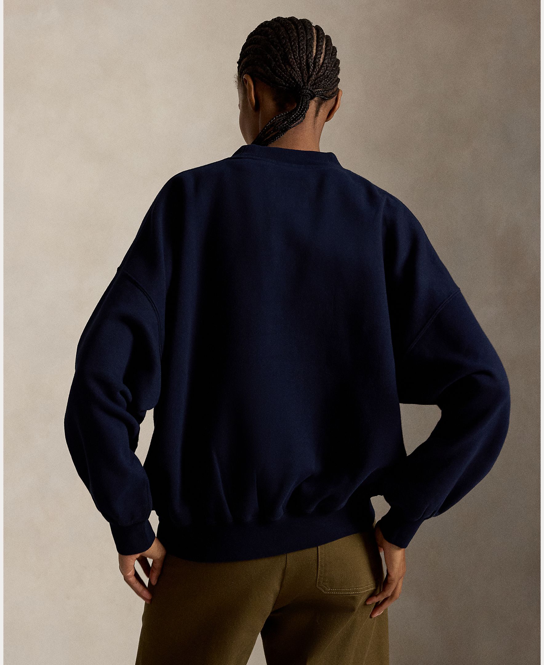 Sweatshirt com o Polo Bear e em Algodão Azul-marinho-3