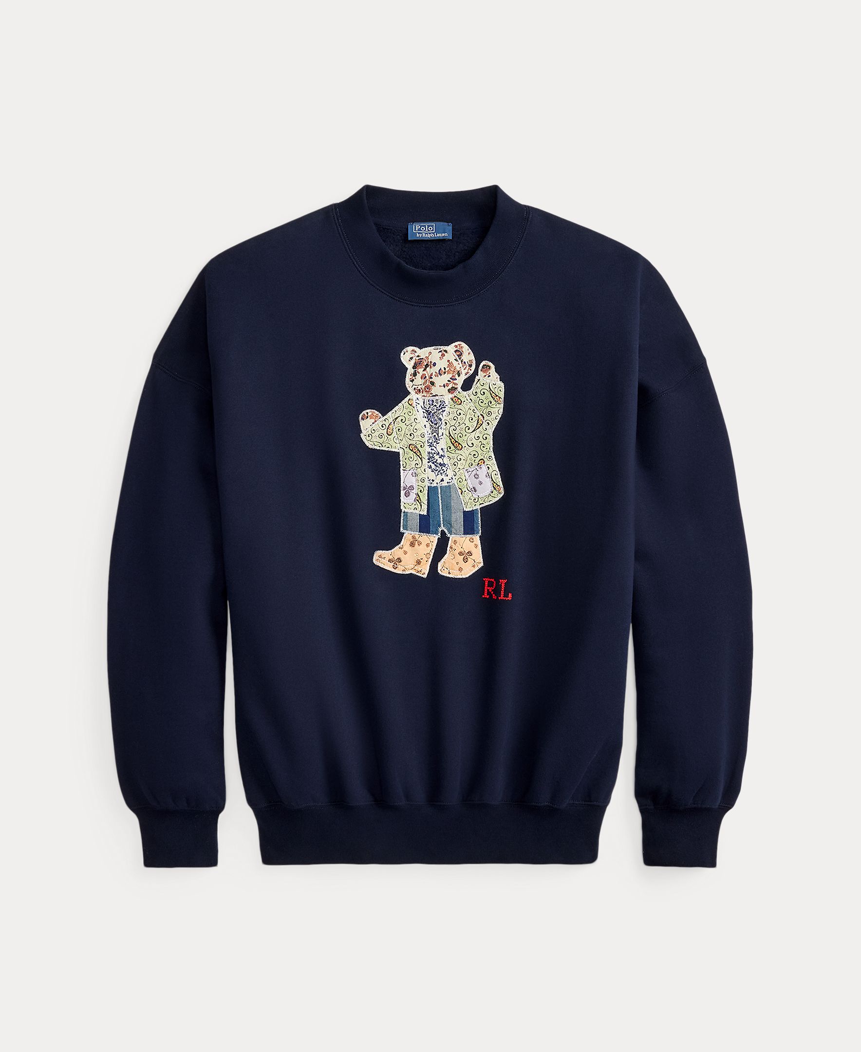 Sweatshirt com o Polo Bear e em Algodão Azul-marinho-5