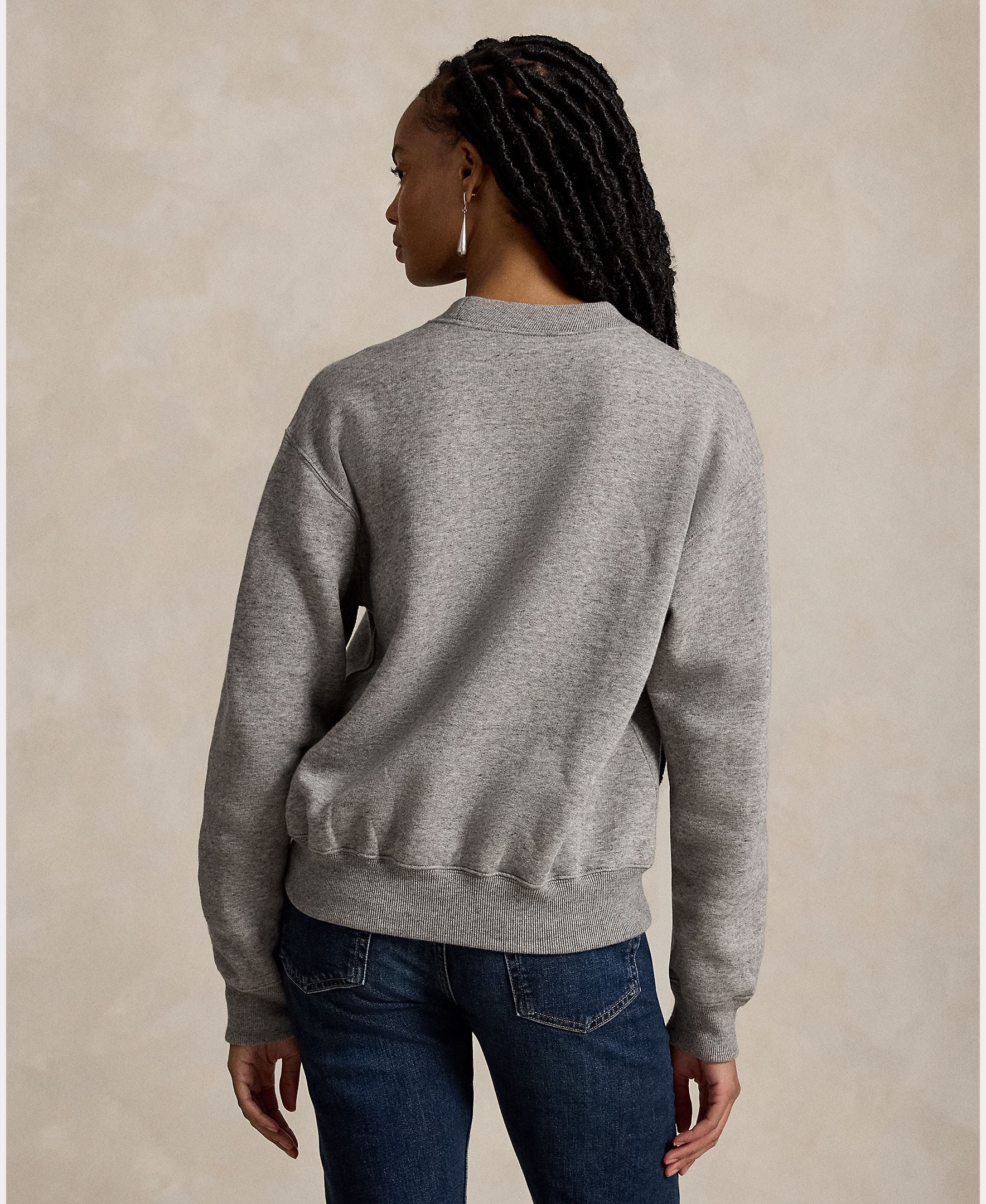 Sweatshirt com o Polo Bear e em Algodão Cinzento-3
