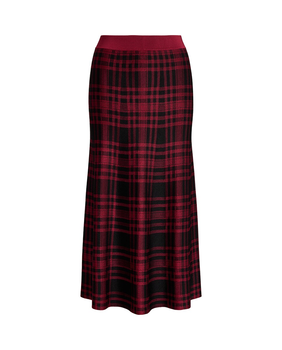 Saia midi com cintura elástica Multicolor-6