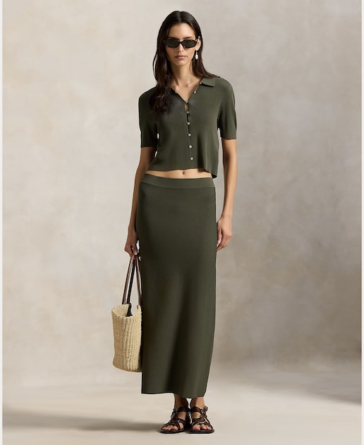 Imagem 0 de Saia Midi de Tubo em Malha