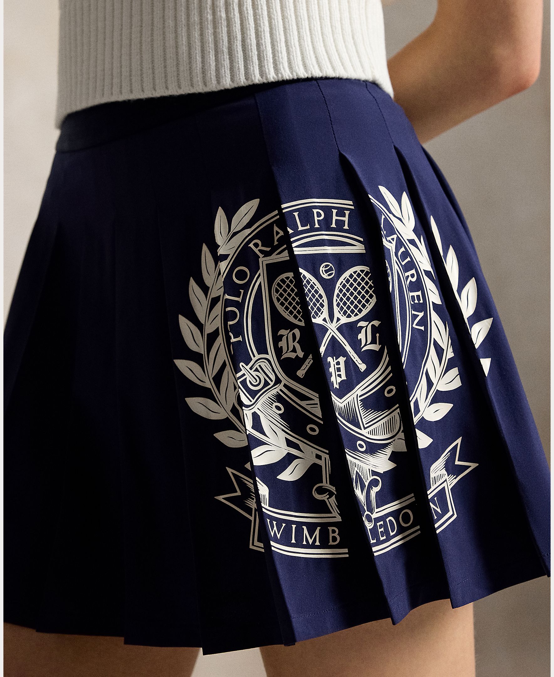Saia com Pregas Wimbledon Azul-marinho-5