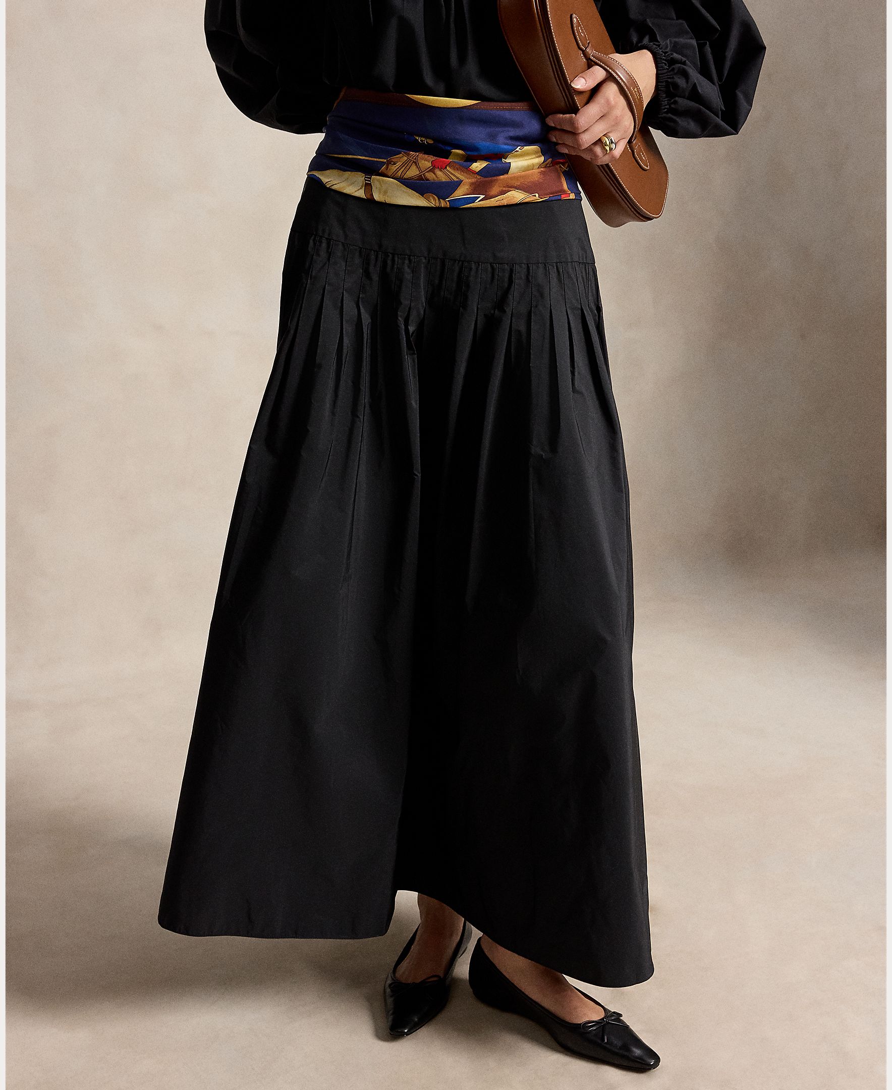 Falda larga de silueta evasé - Polo Ralph Lauren - Negro Negro-3