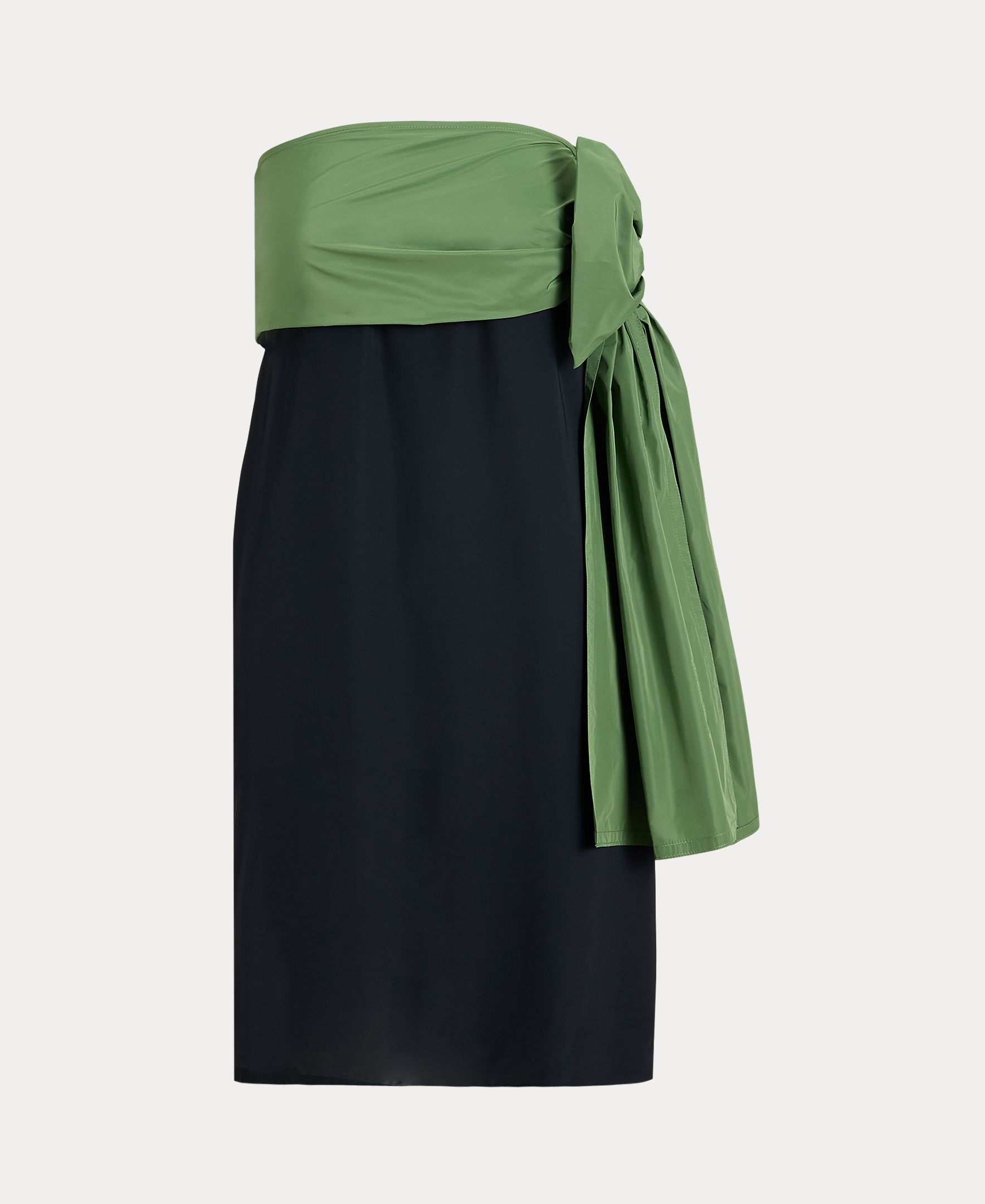 Saia Midi Evasê com Laço Preto-5
