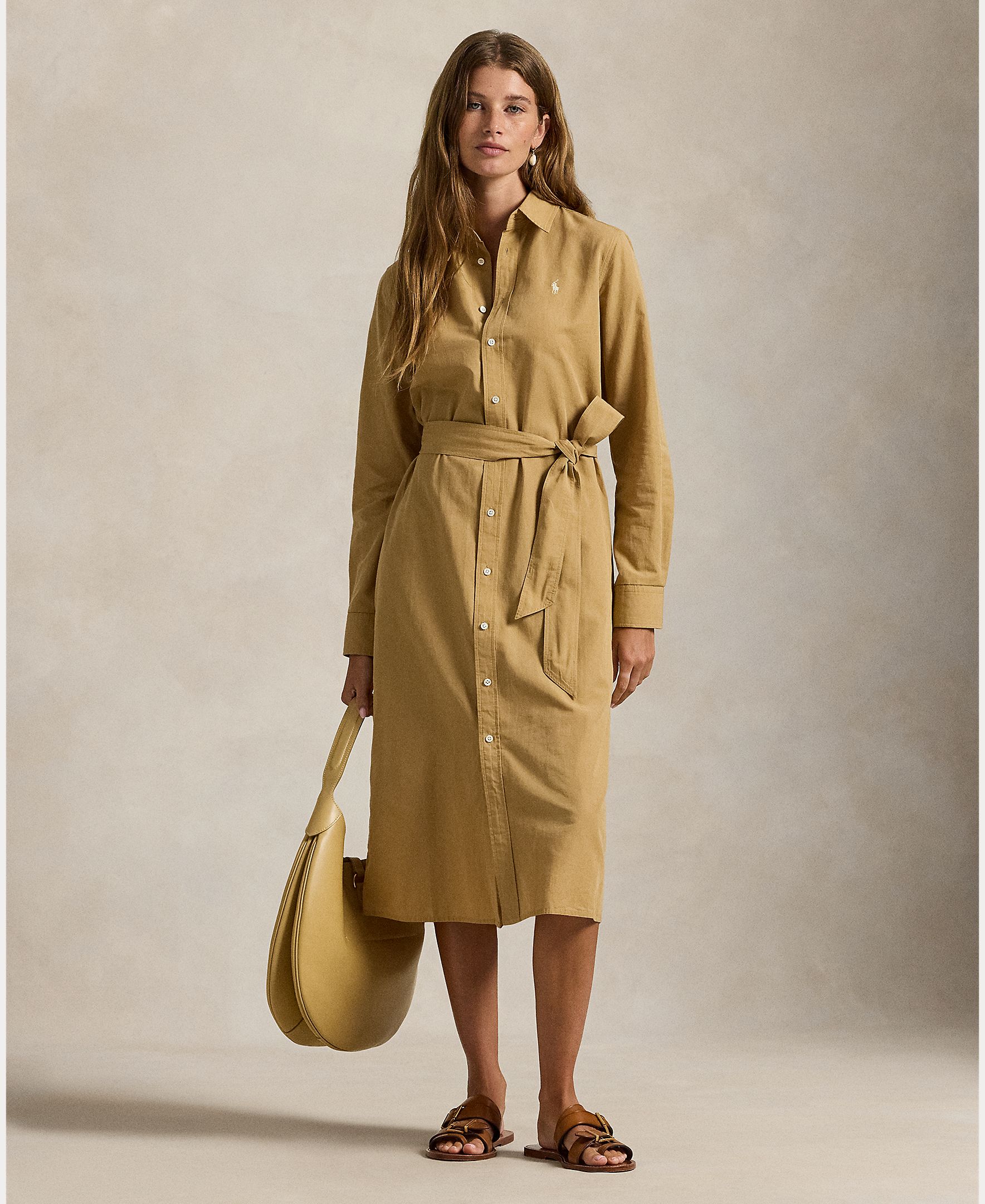 Imagem 0 de Vestido Camiseiro de Algodão e Linho