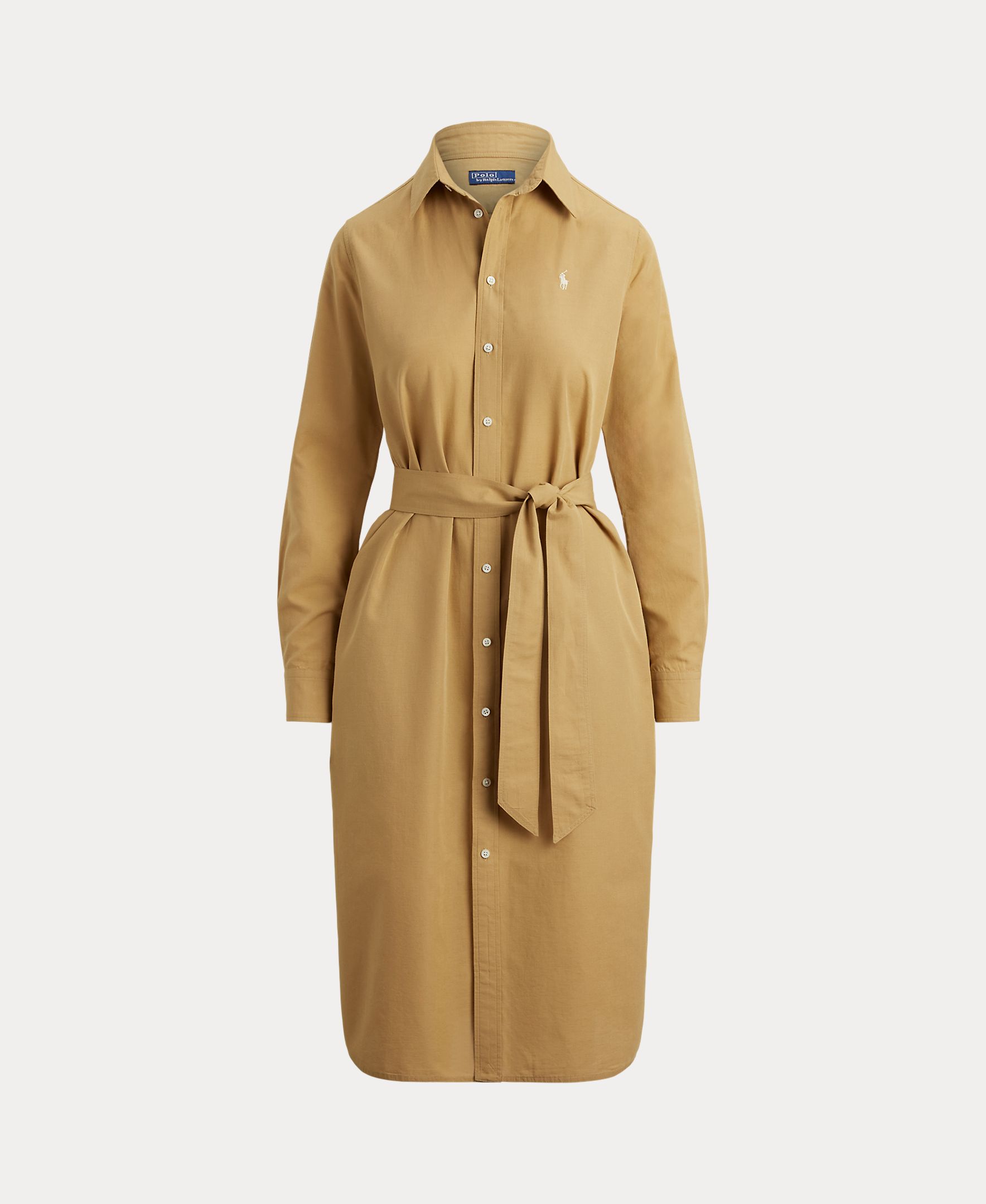 Vestido Camiseiro de Algodão e Linho Caramelo-6