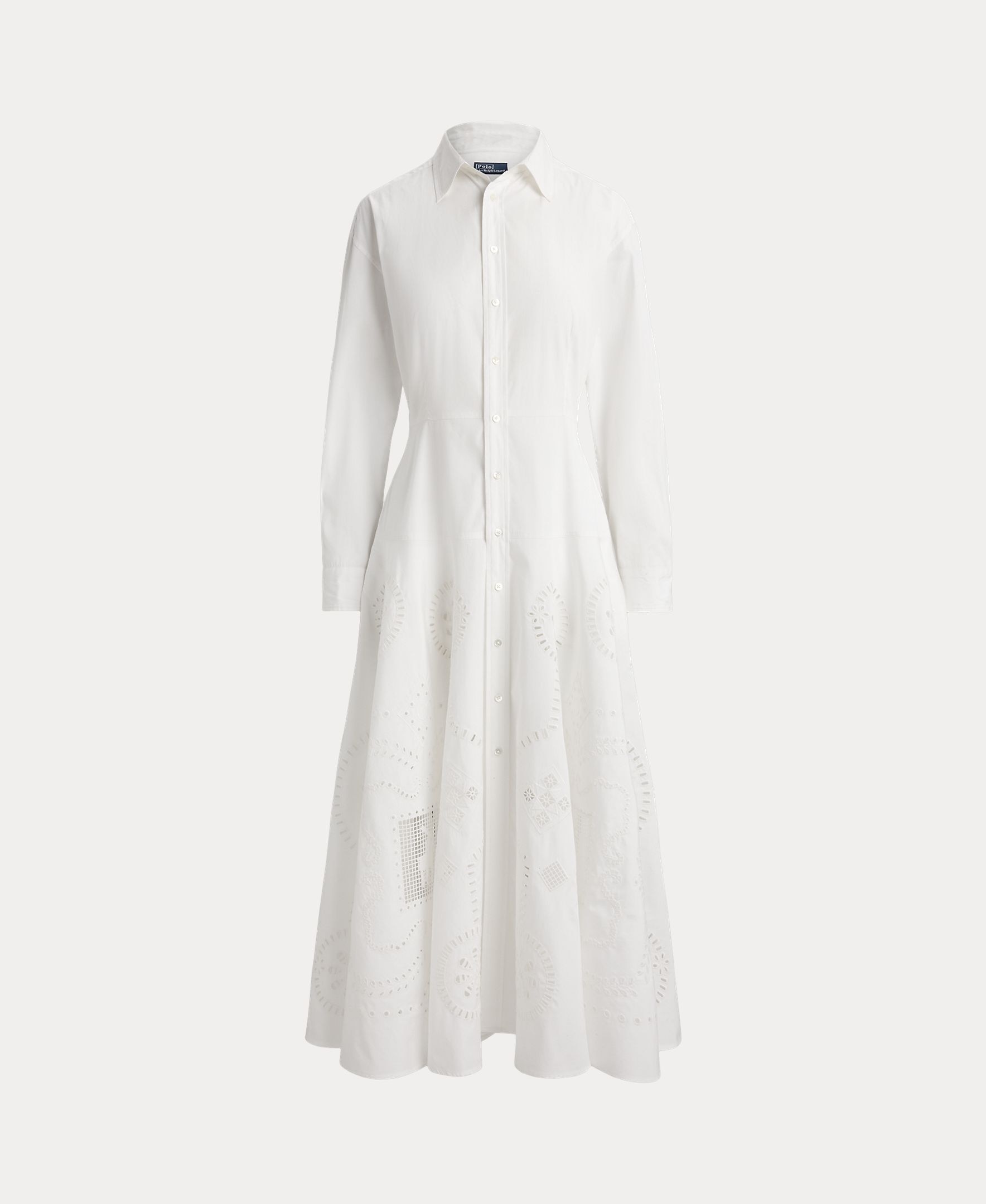 Vestido Camiseiro Midi de Algodão Branco-6