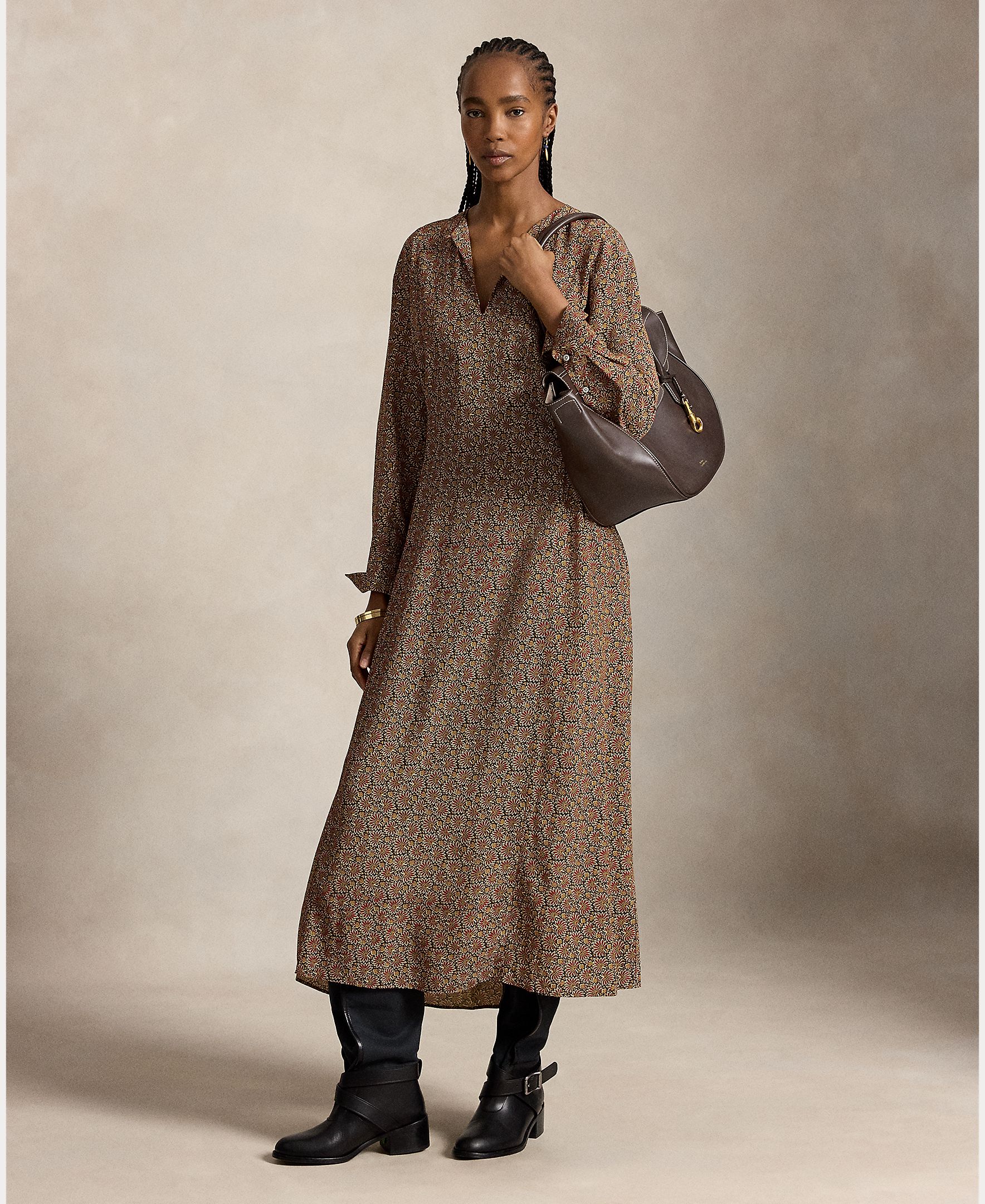 Imagem 0 de Vestido Midi Atado com Estampado