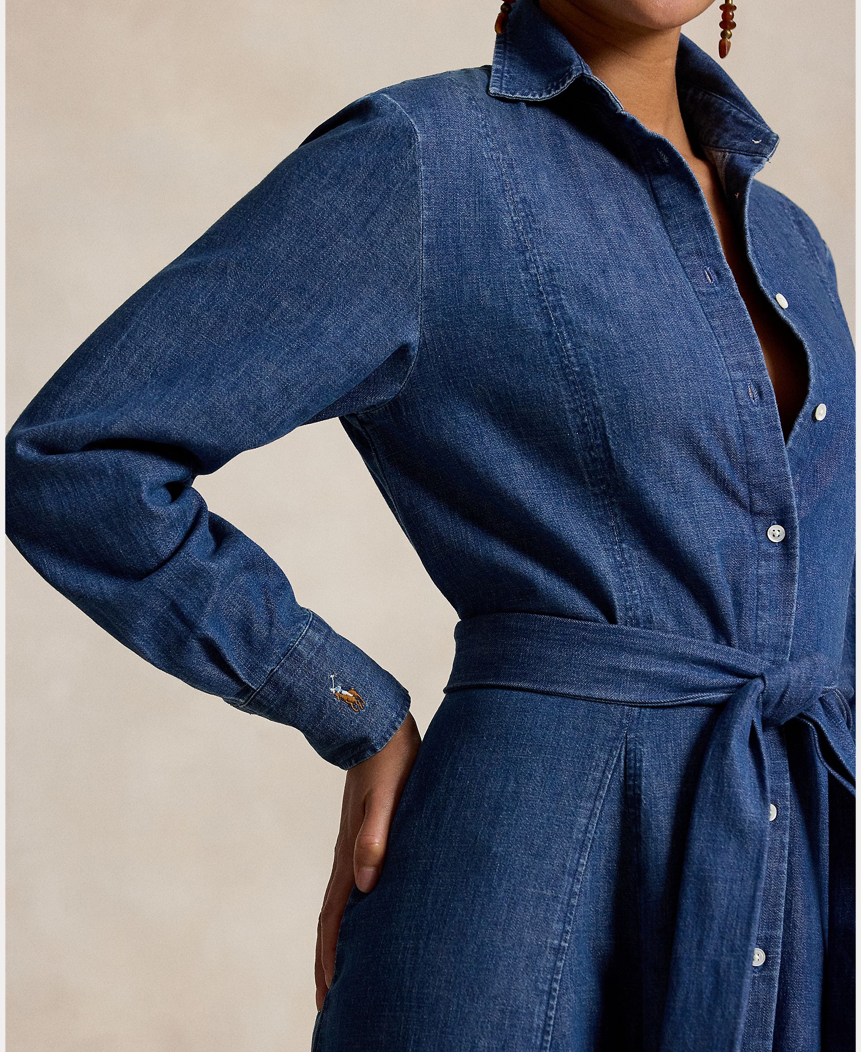 Vestido Camiseiro Midi de Ganga Denim-6