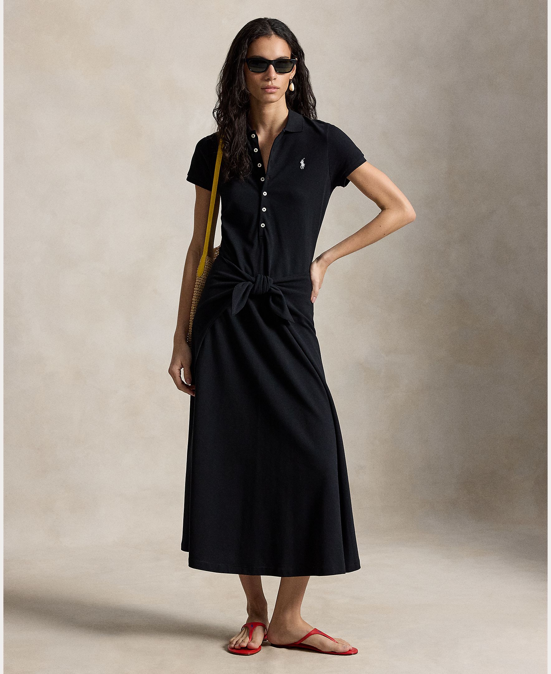 Imagem 0 de Vestido Midi Tipo Polo Atado