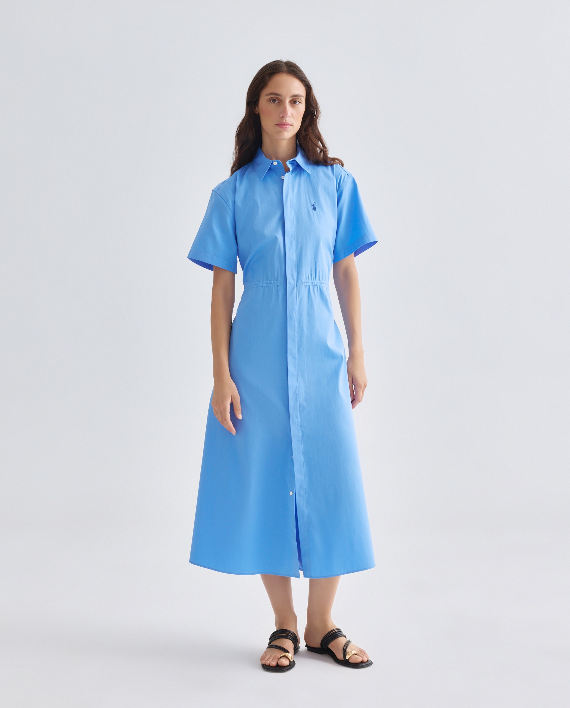 Imagem 0 de Vestido Camiseiro Comprido em Algodão