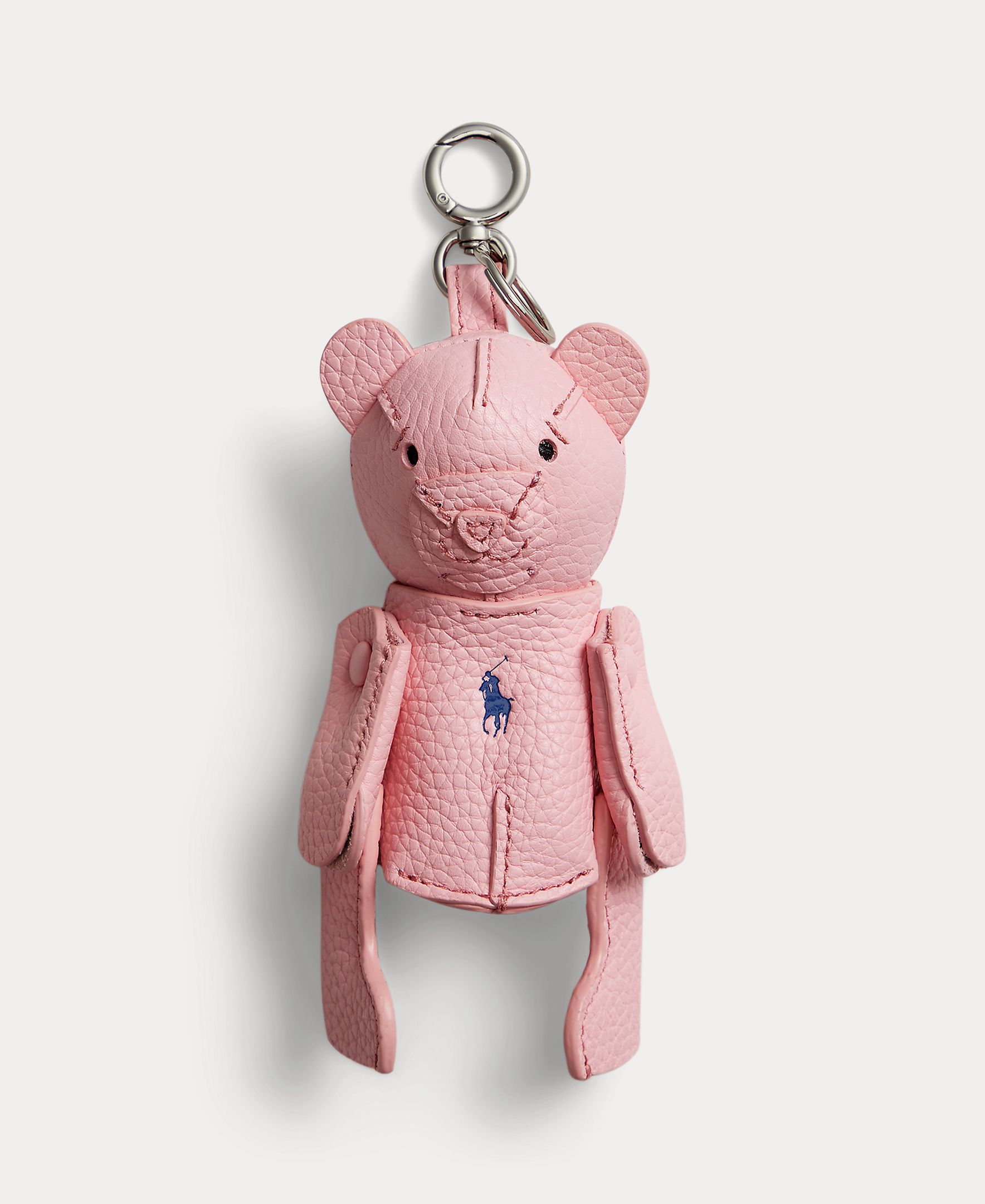 Imagen 0 de Charm Polo Bear de piel para bolso Rosa claro