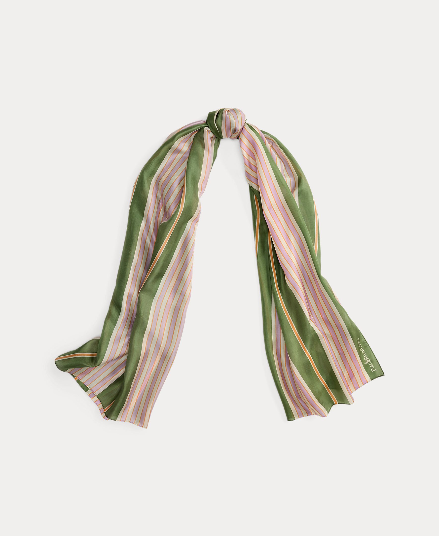 Lenço de seda com estampado Rosa-3