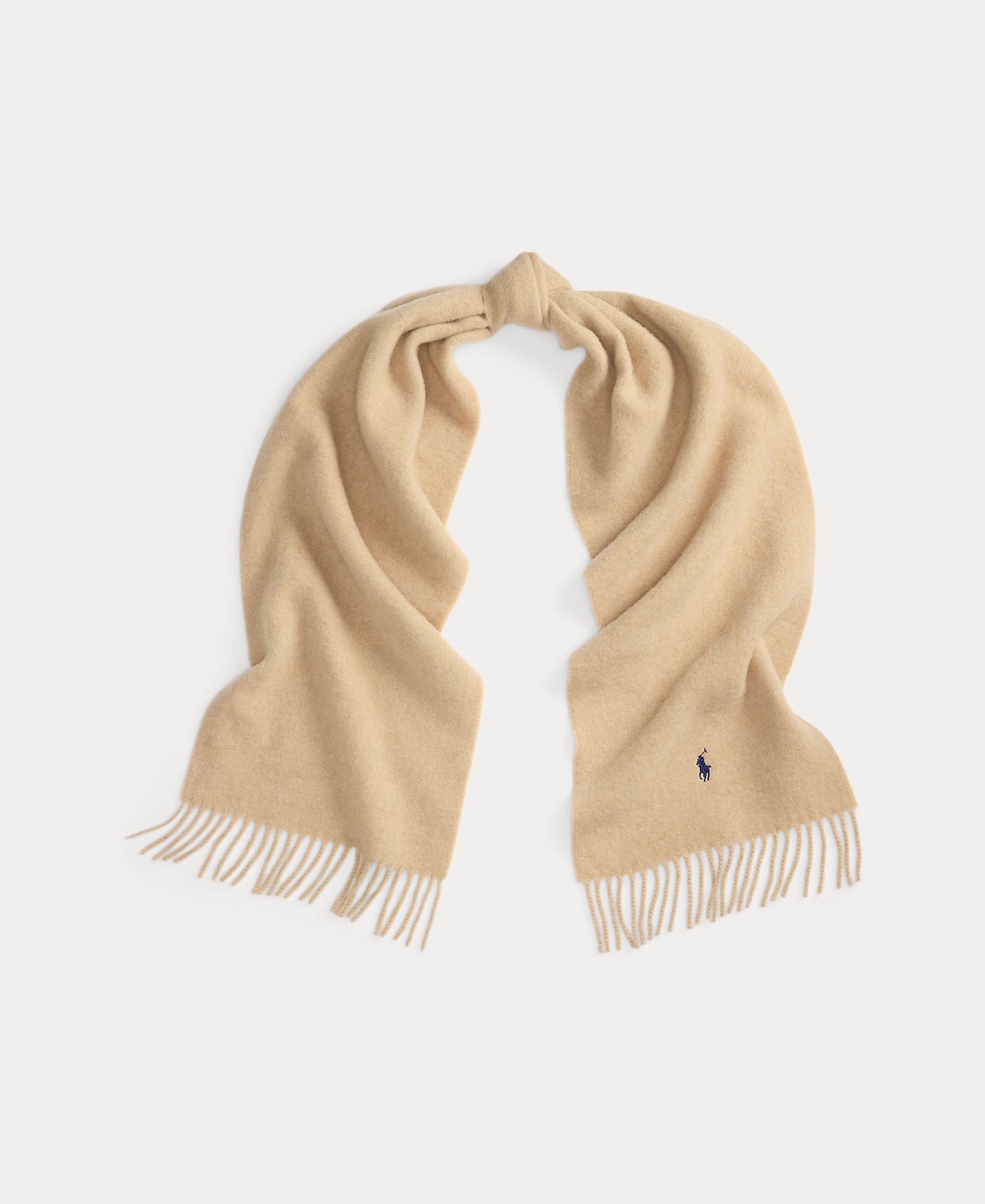 Bufanda de mujer de lana con flecos - Polo Ralph Lauren - Beige Beige-2