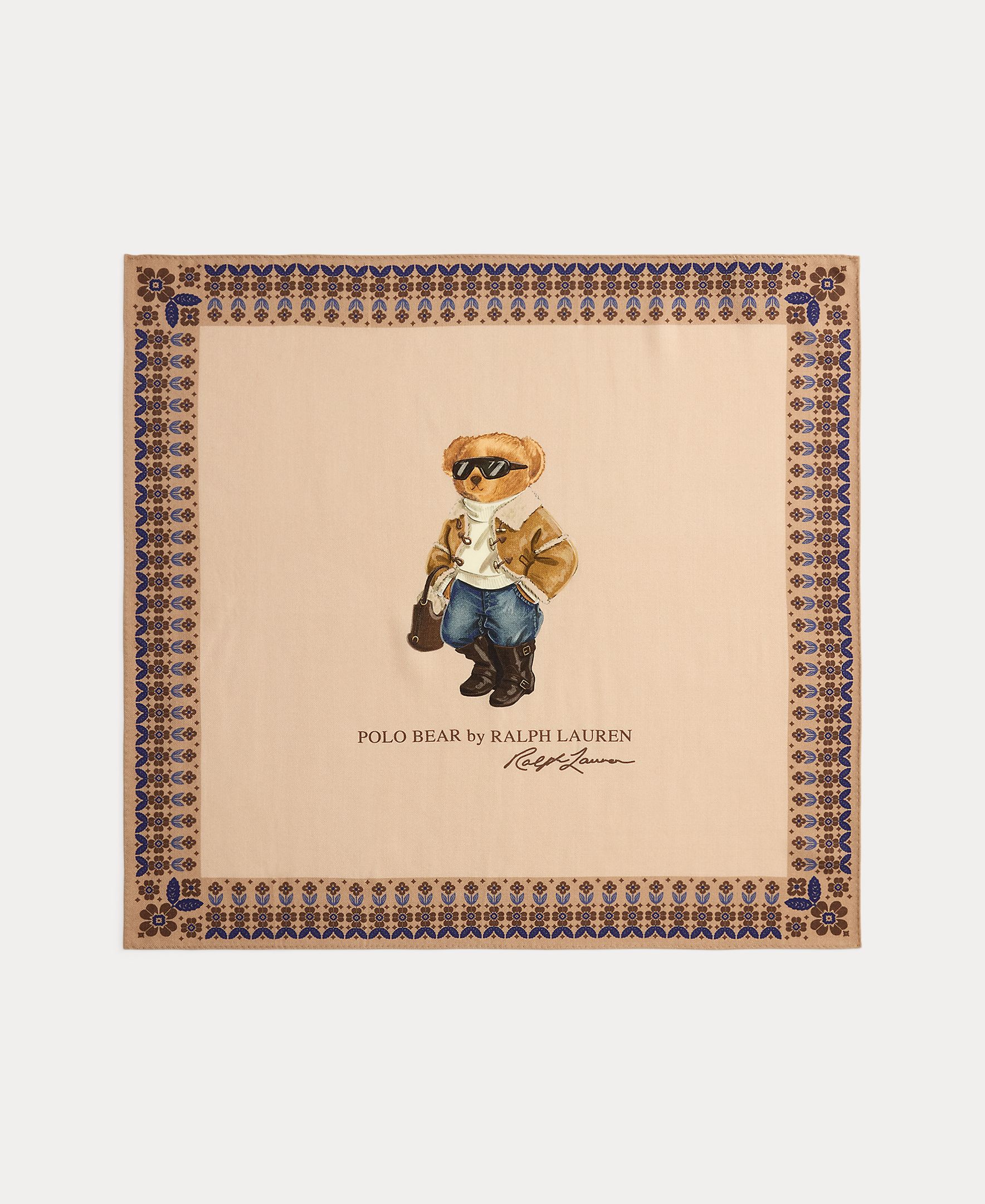 Imagen 1 de Pañuelo de mujer de lana con Polo Bear Beige