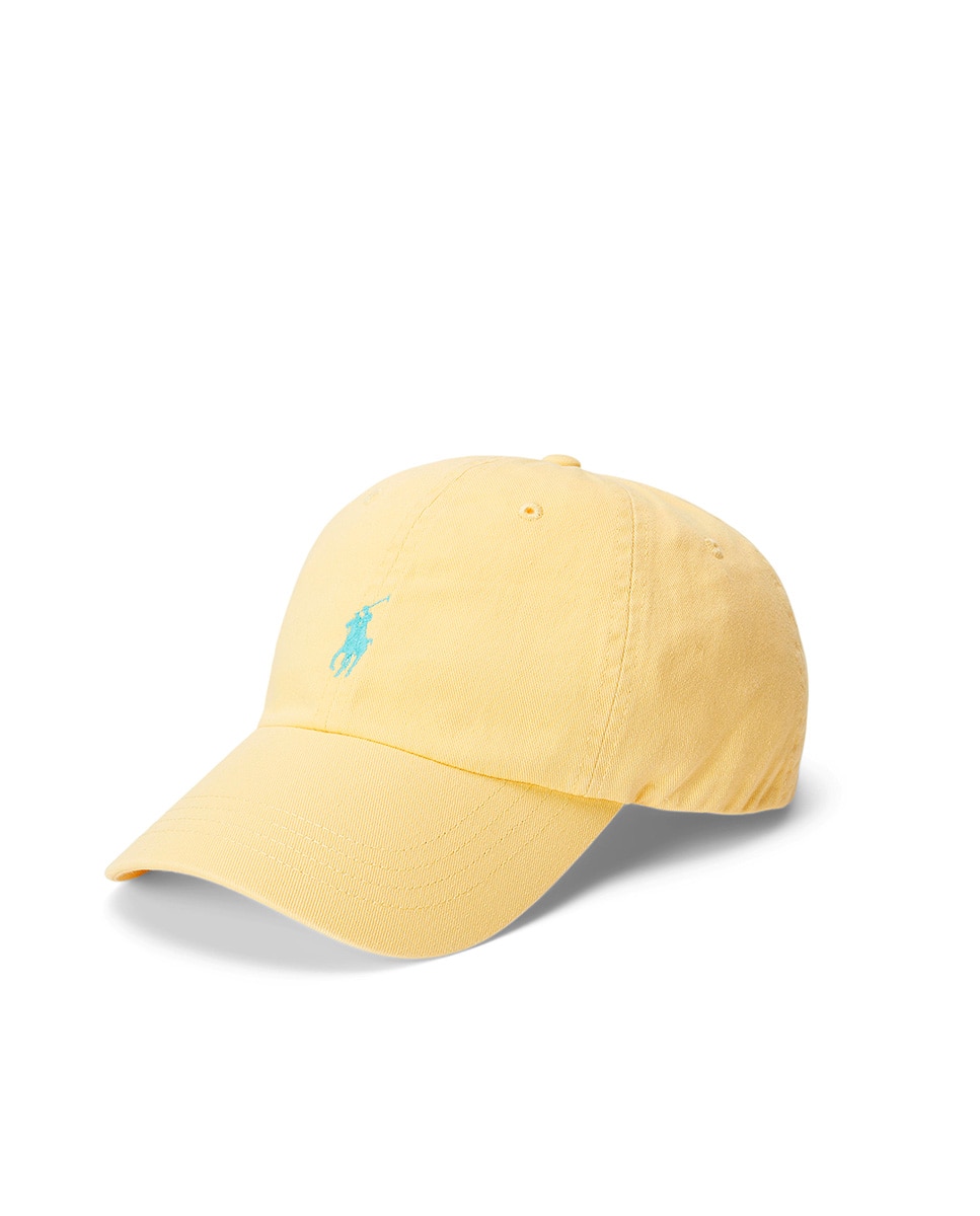 Boné de Algodão com Cavalo Bordado Amarelo-1