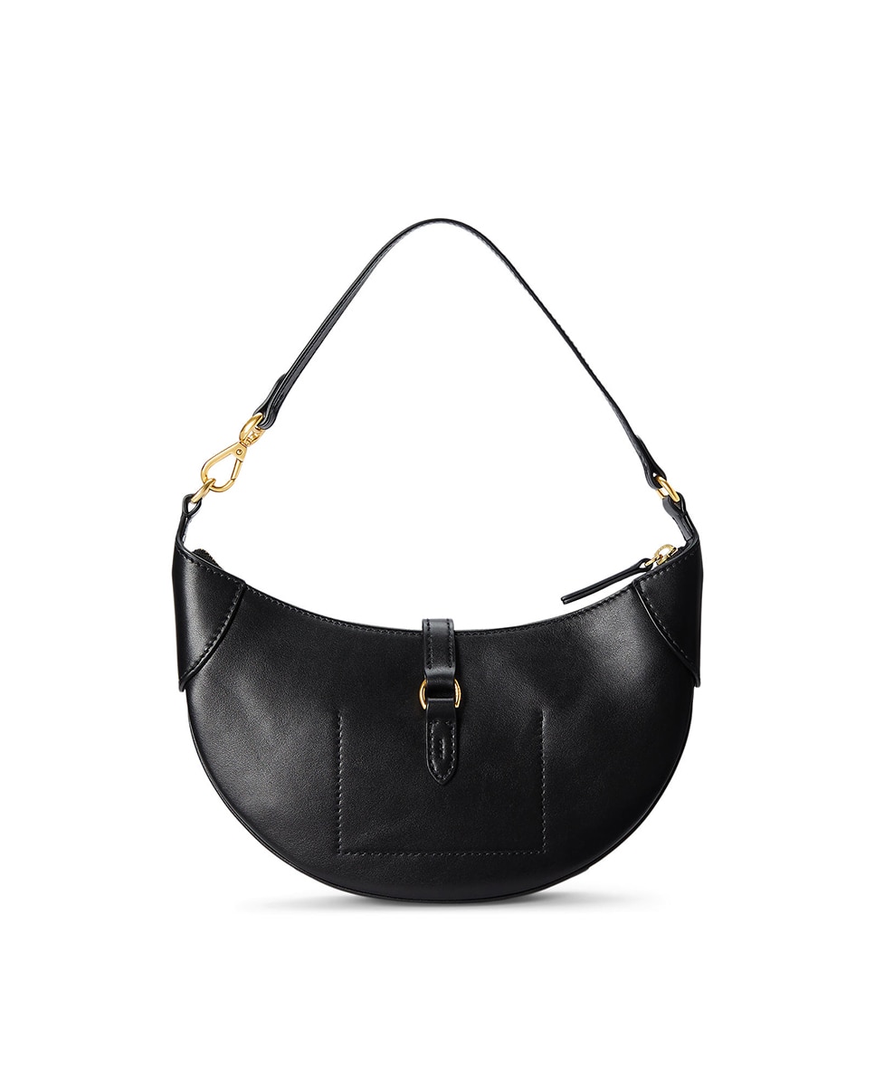 Mala Mini-Shoulder Polo ID Mini em Pele Preto-3