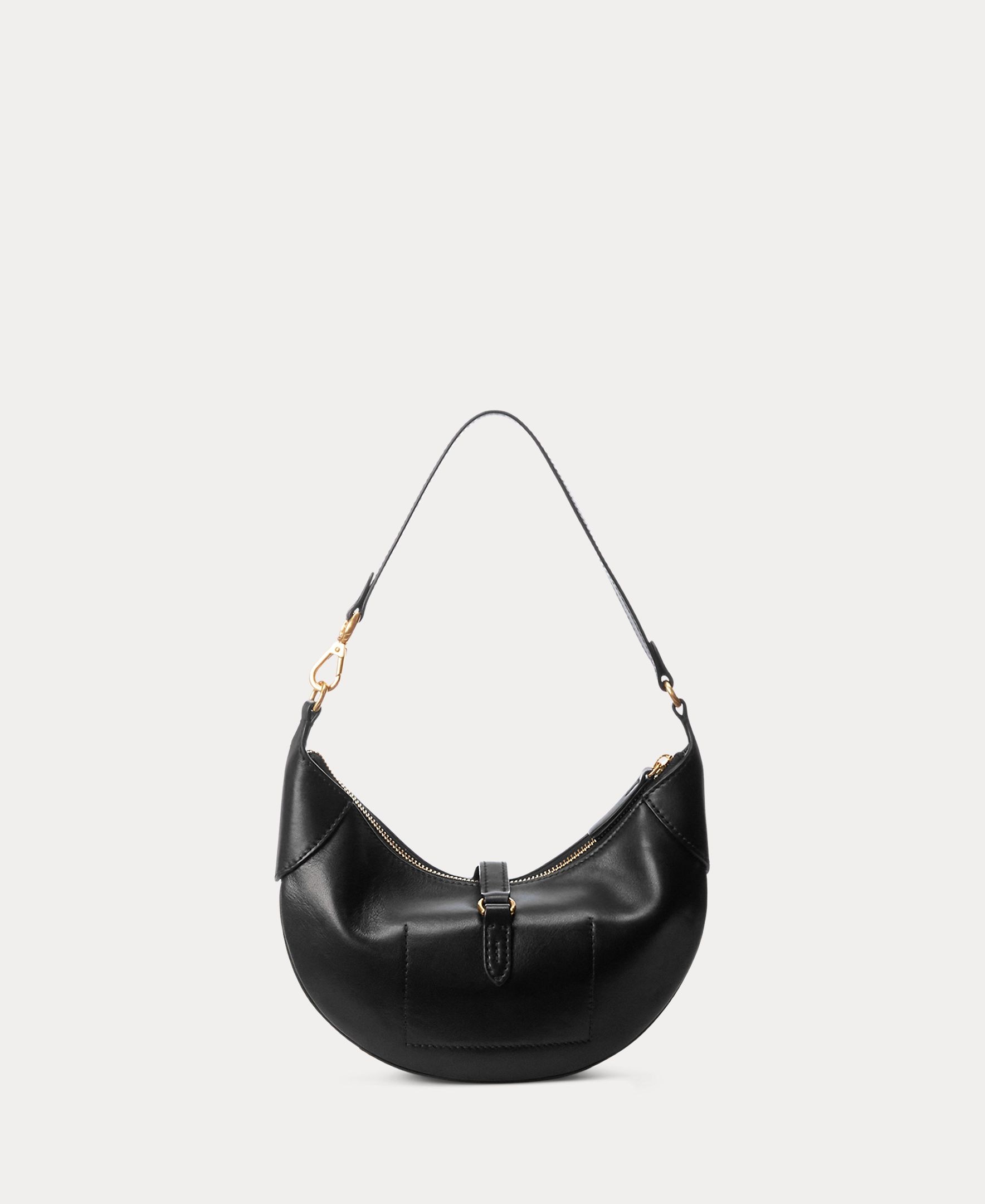 Mala Mini-Shoulder Polo ID Mini em Pele Preto-6