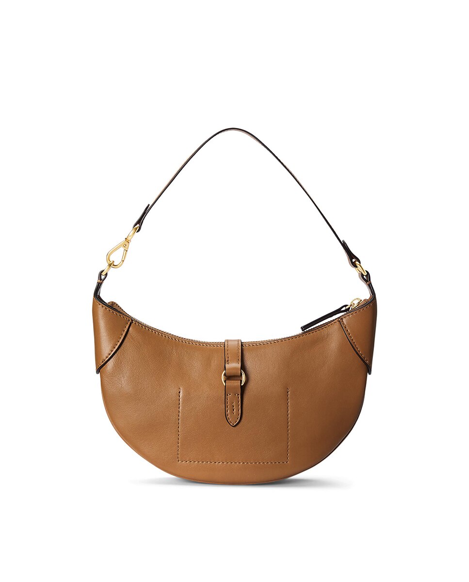 Mala Mini-Shoulder Polo ID Mini em Pele Castanho-3