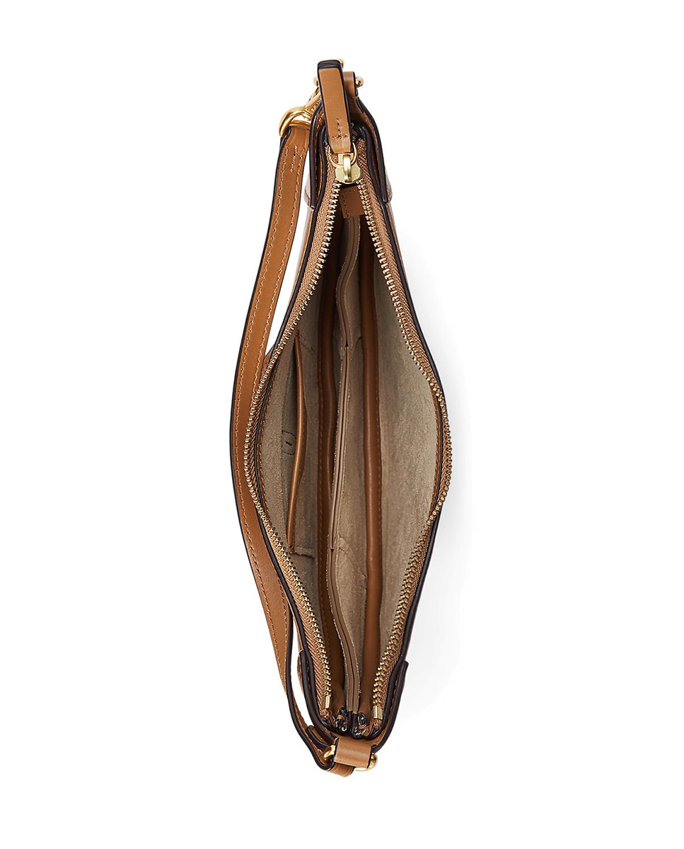 Mala Mini-Shoulder Polo ID Mini em Pele Castanho-5