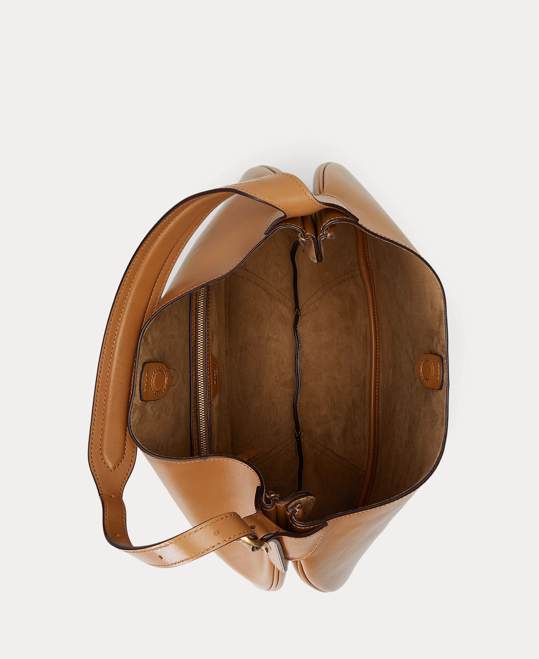 Mala Shoulder Polo ID em Pele Castanho-6