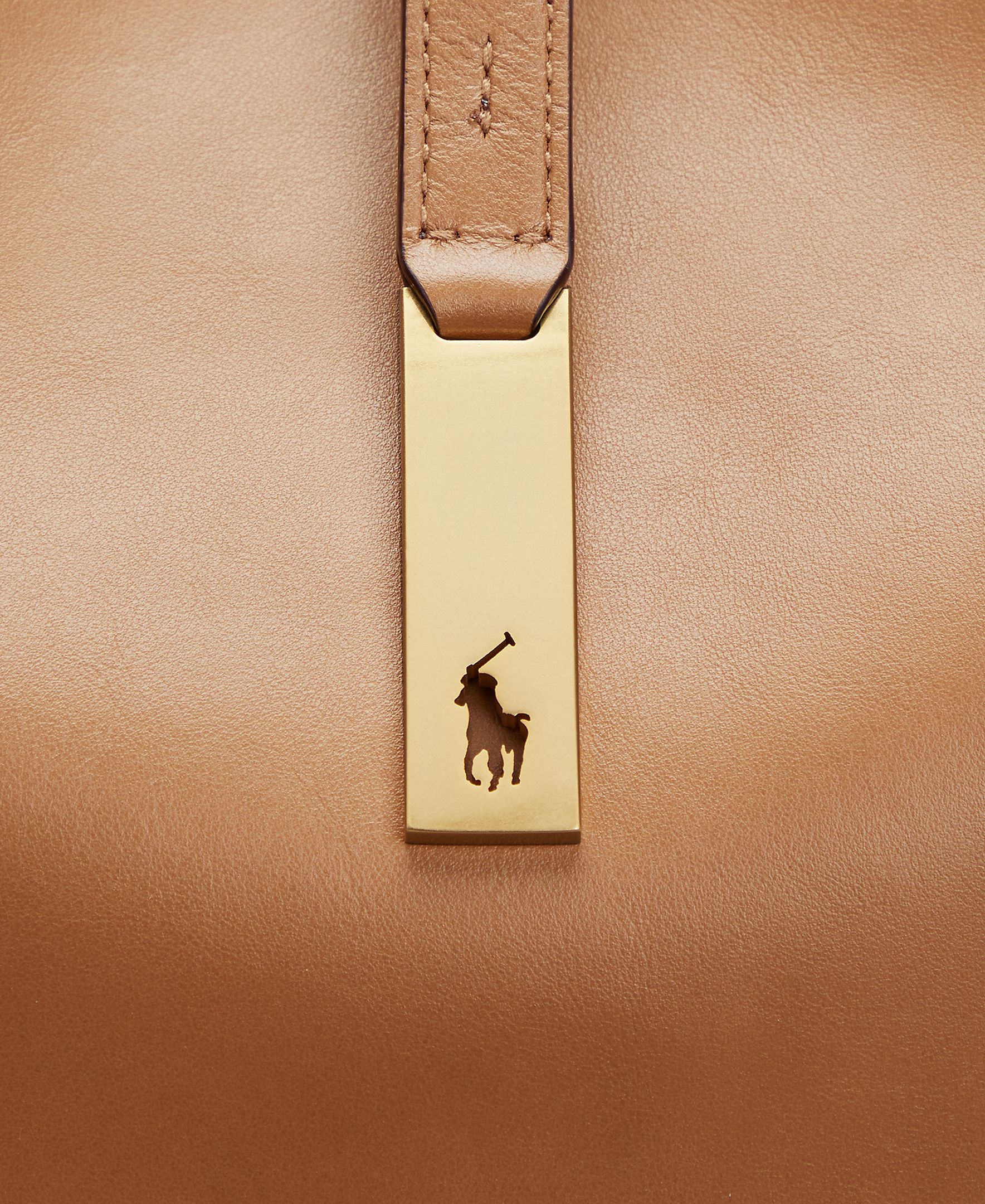 Mala Shoulder Polo ID em Pele Castanho-7