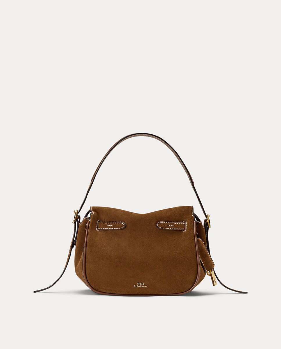 Bolso de mano Satchel mini en ante · Polo Ralph Lauren · El Corte
