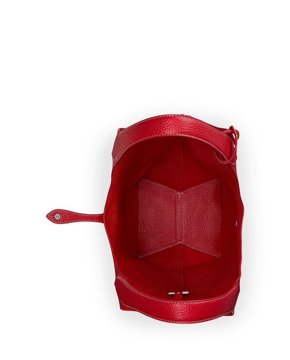 Bolso de hombro Tote de piel - Polo Ralph Lauren - Rojo Rojo-6