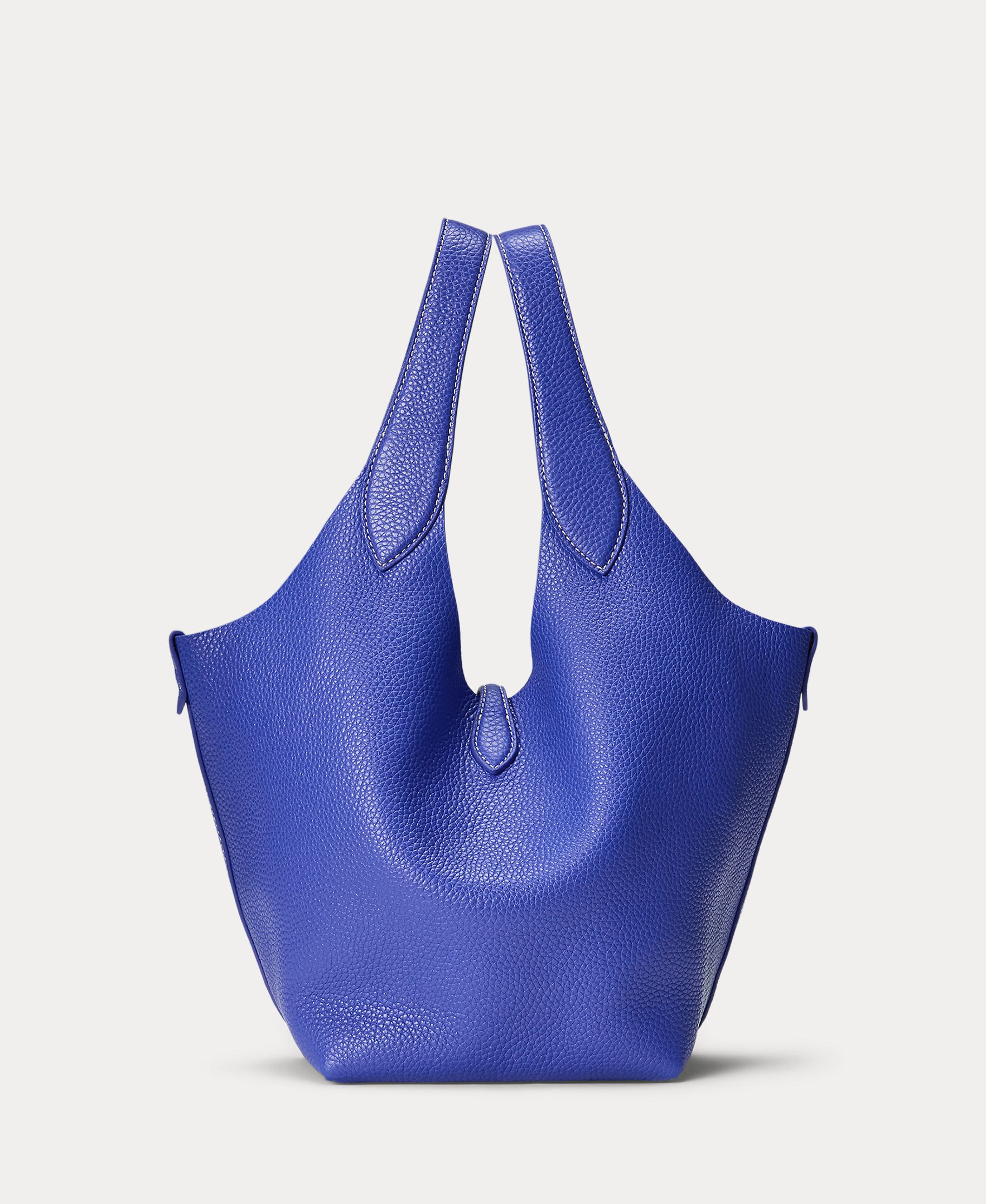 Bolso de hombro Tote de piel - Polo Ralph Lauren - Azul índigo Azul índigo-5