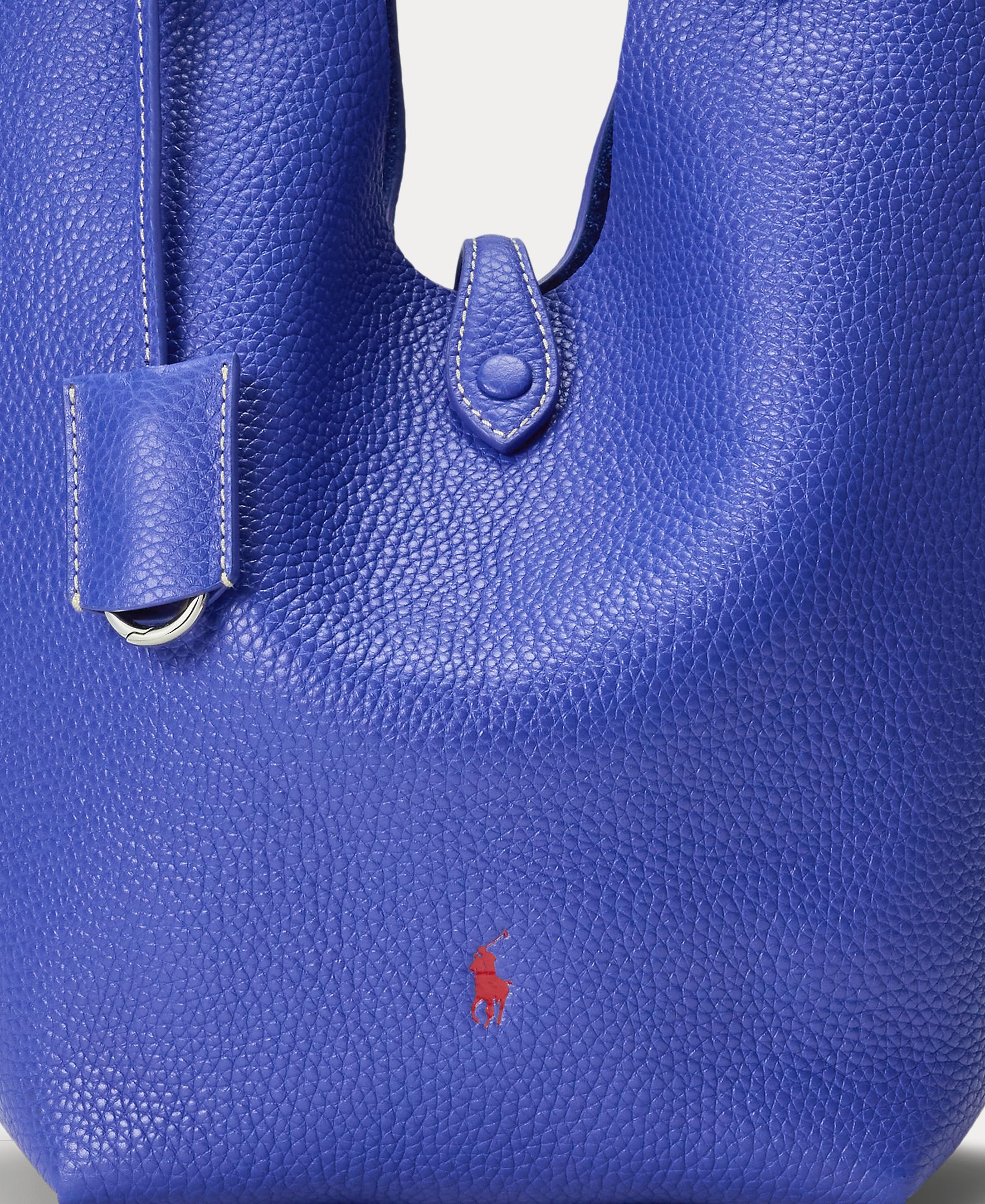 Bolso de hombro Tote de piel - Polo Ralph Lauren - Azul índigo Azul índigo-6