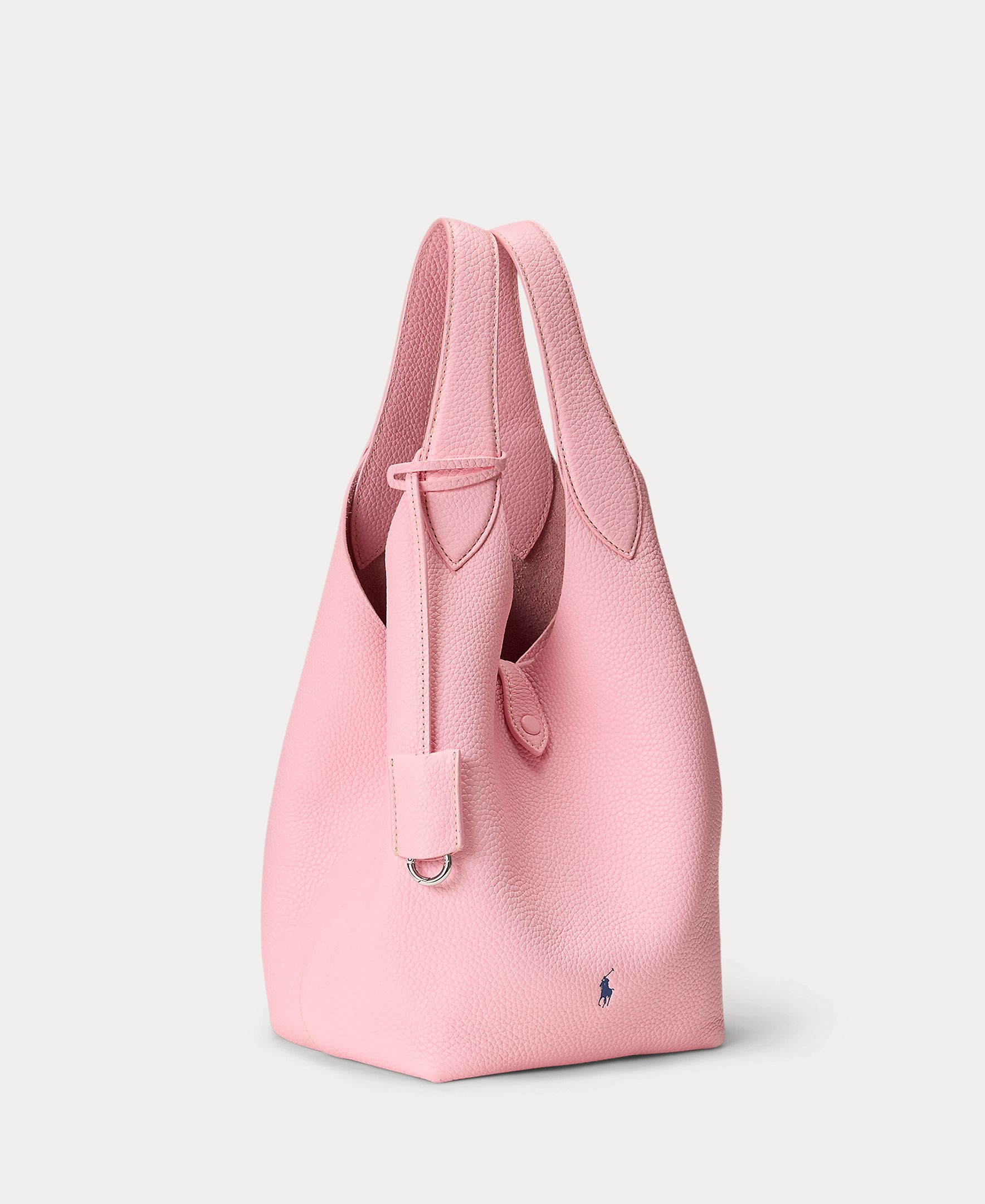 Bolso de hombro Tote de piel - Polo Ralph Lauren - Rosa Rosa-4