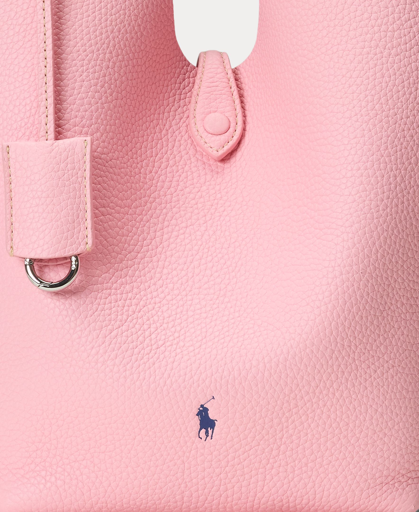 Bolso de hombro Tote de piel - Polo Ralph Lauren - Rosa Rosa-6