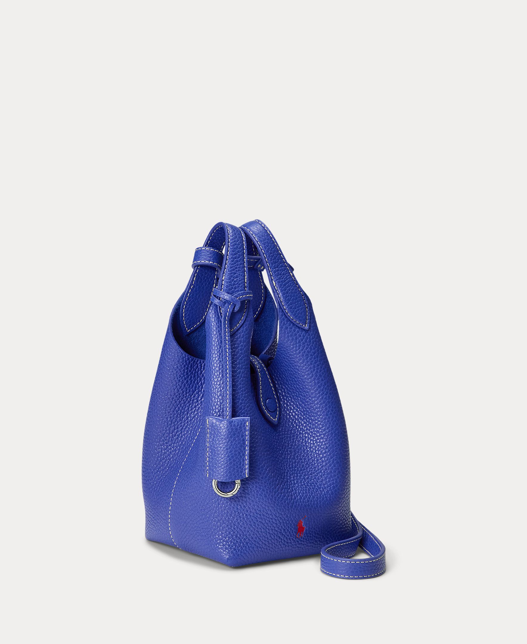 Mala a Tiracolo em Pele com o Cavalo da Marca Azul-índigo-4