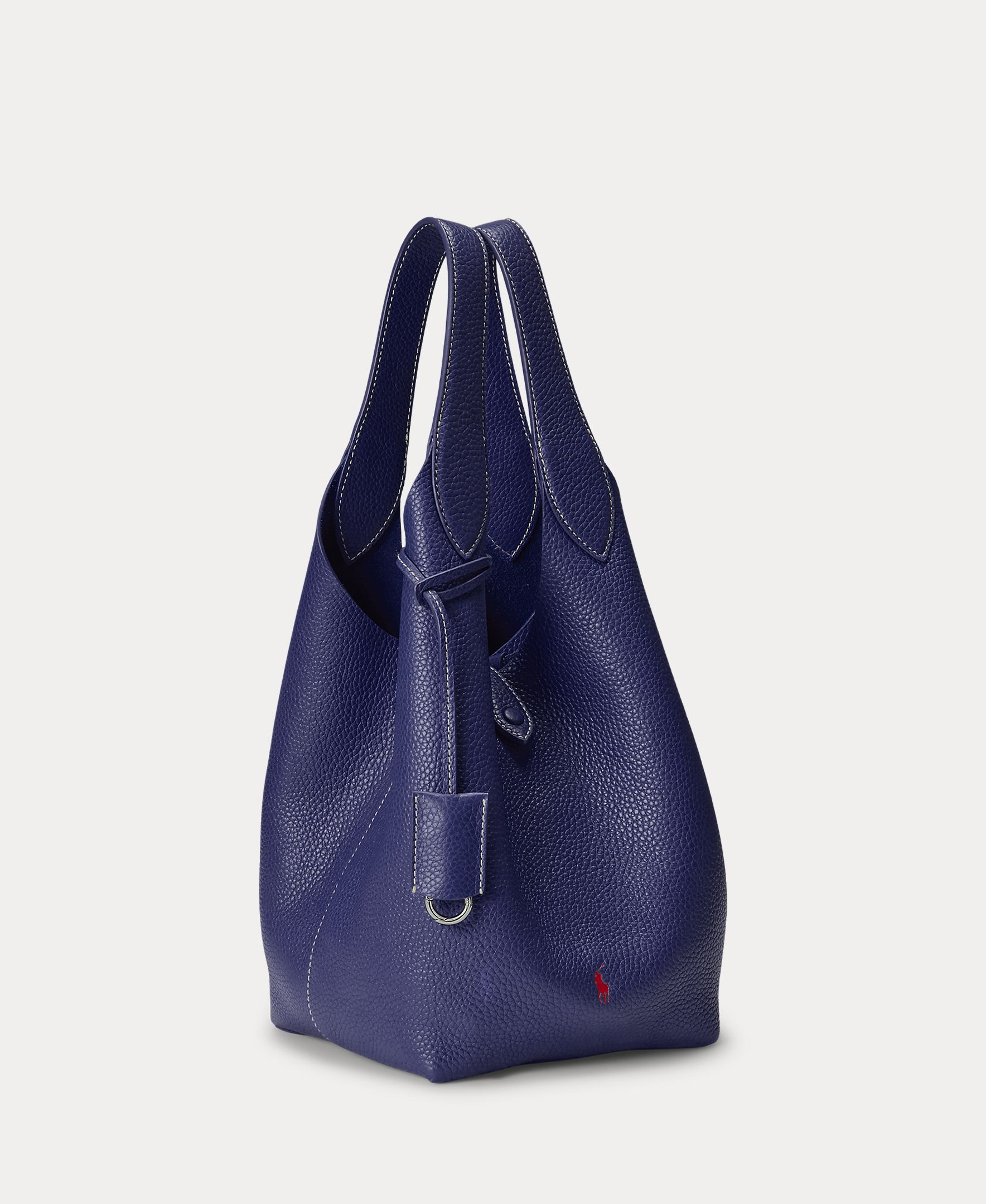 Bolso de hombro Tote de piel - Polo Ralph Lauren - Azul marino Azul marino-3