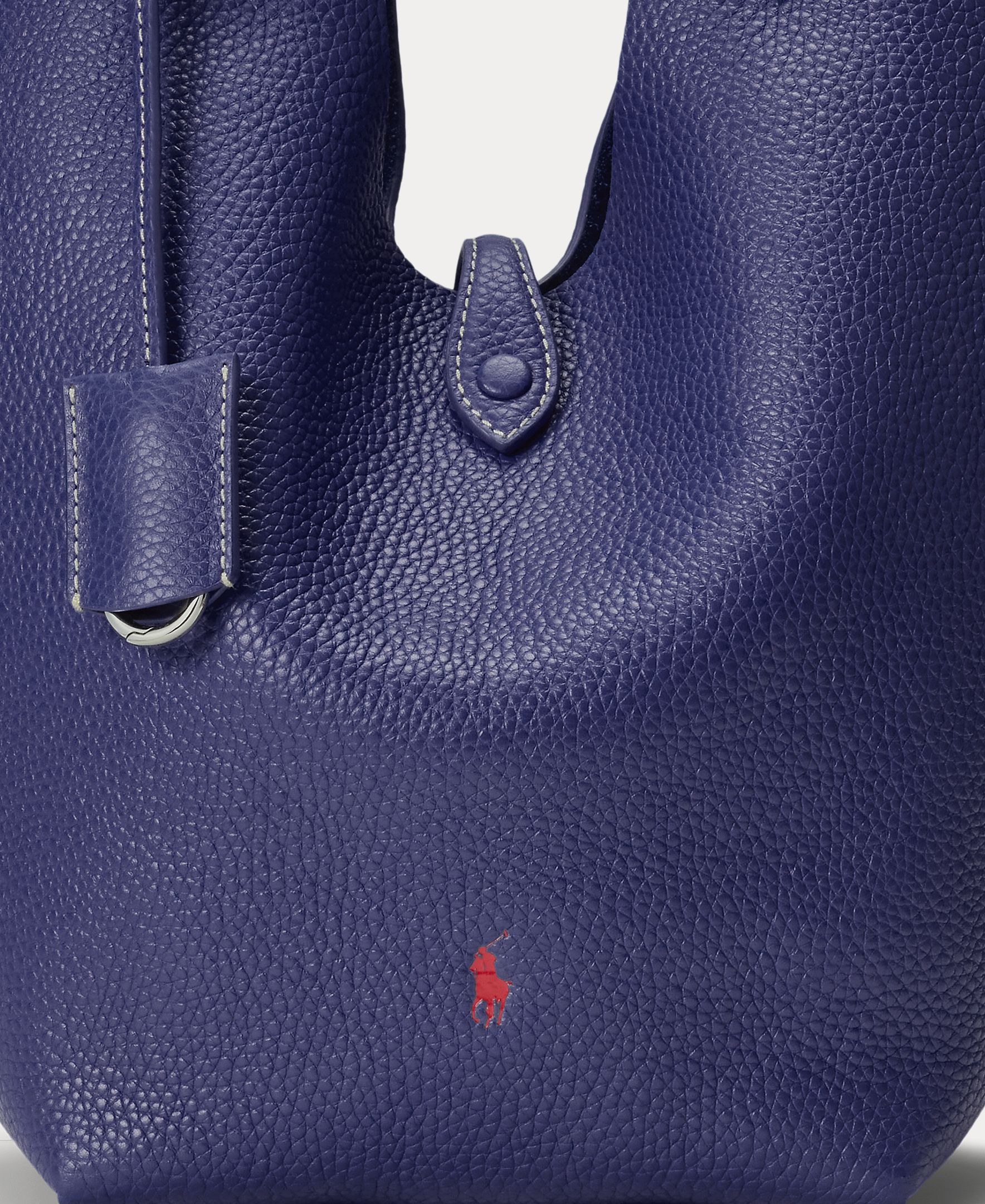 Bolso de hombro Tote de piel - Polo Ralph Lauren - Azul marino Azul marino-5