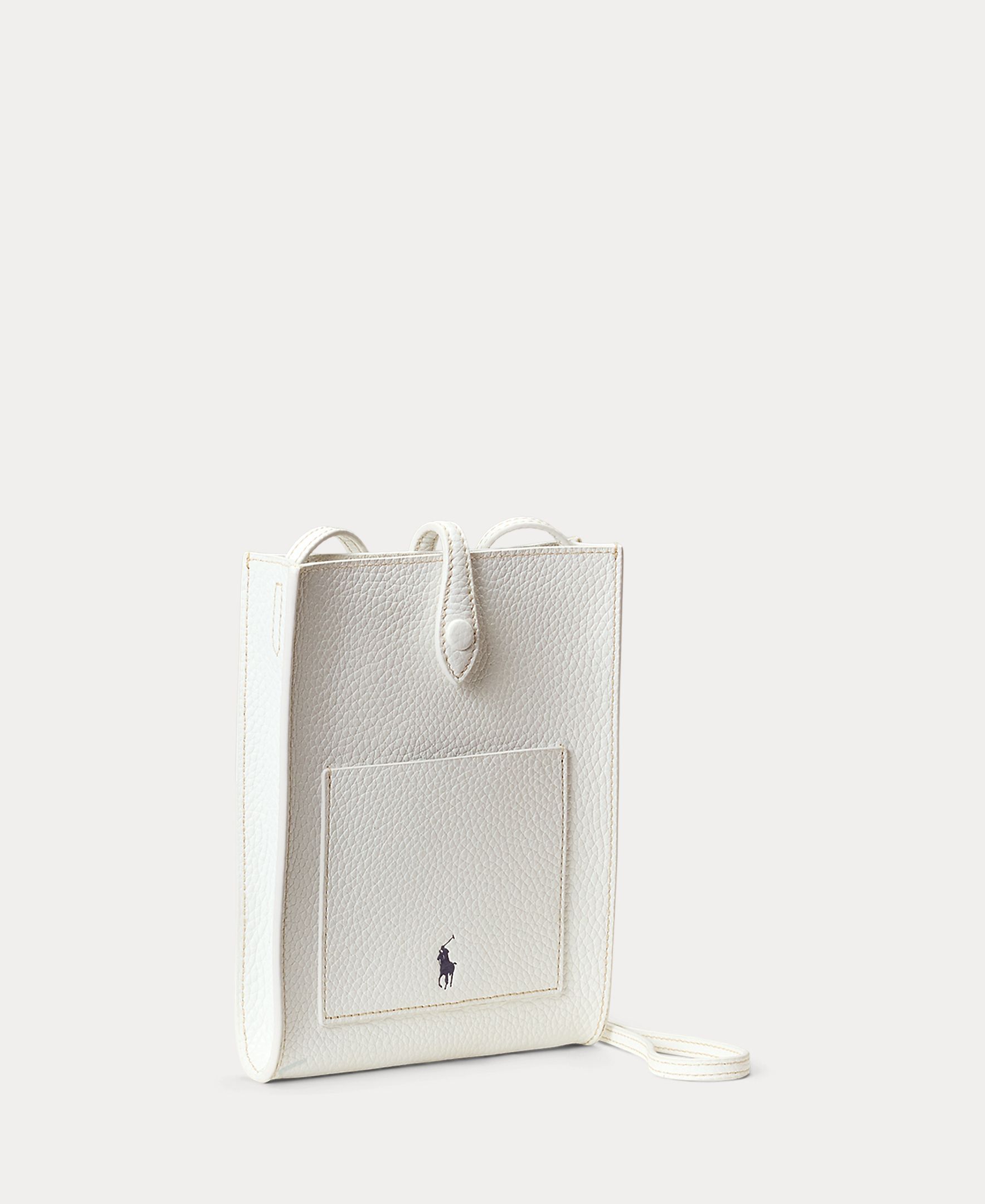 Mala a Tiracolo com Alça Ajustável e em Pele Branco-2