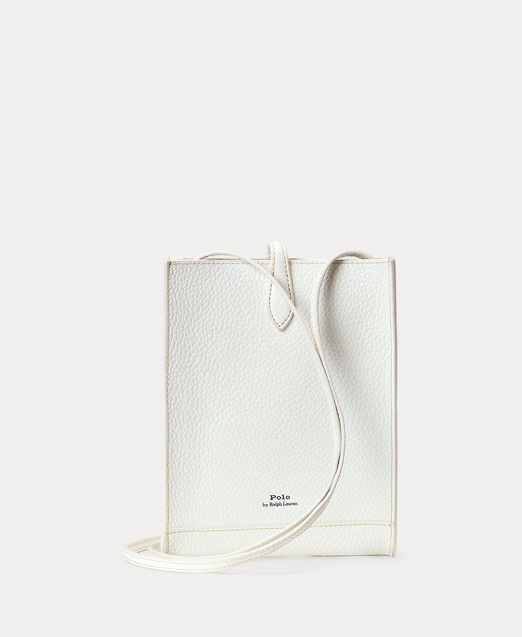 Mala a Tiracolo com Alça Ajustável e em Pele Branco-3