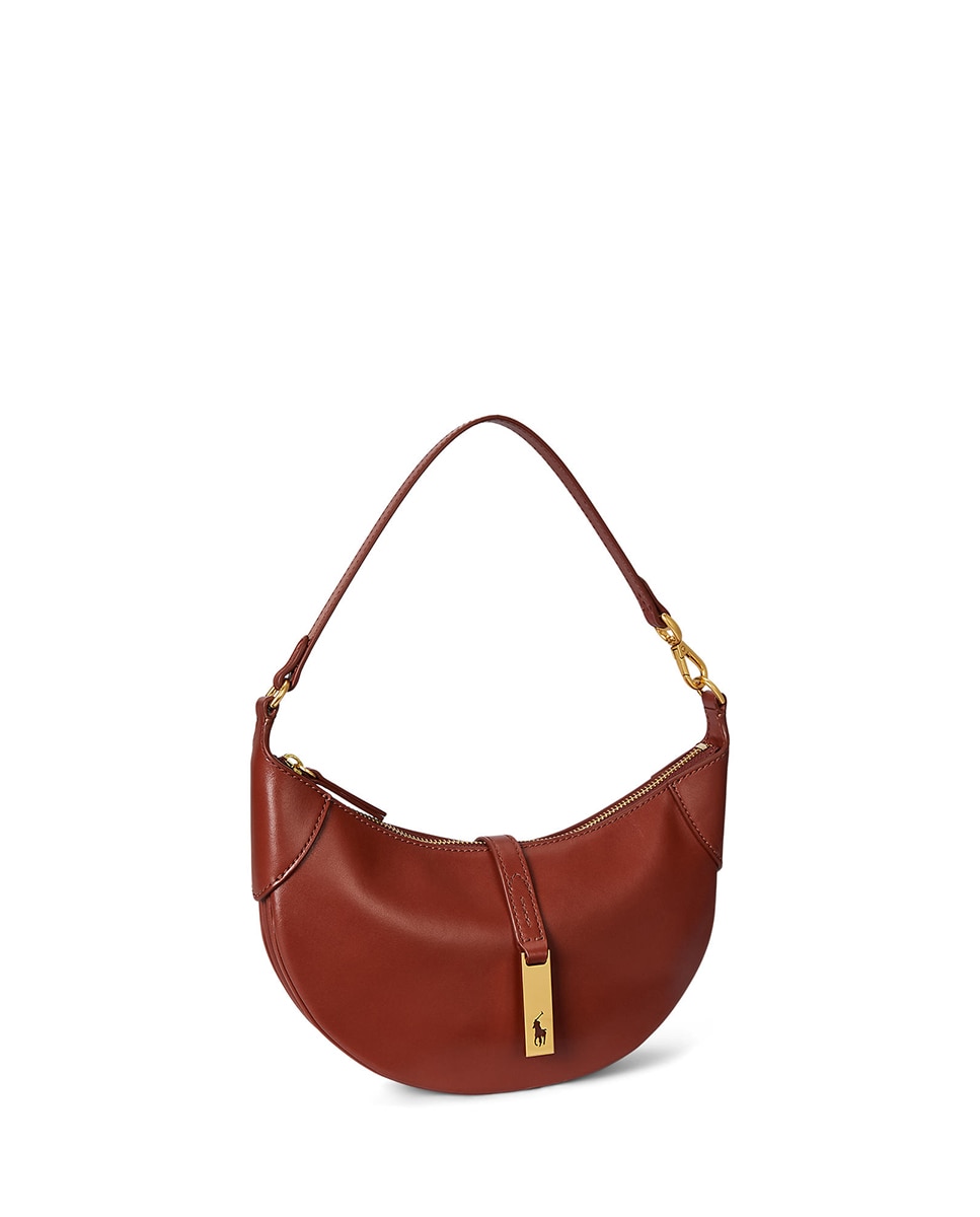 Mala de Ombro em Pele da Coleção Polo ID Grená-3