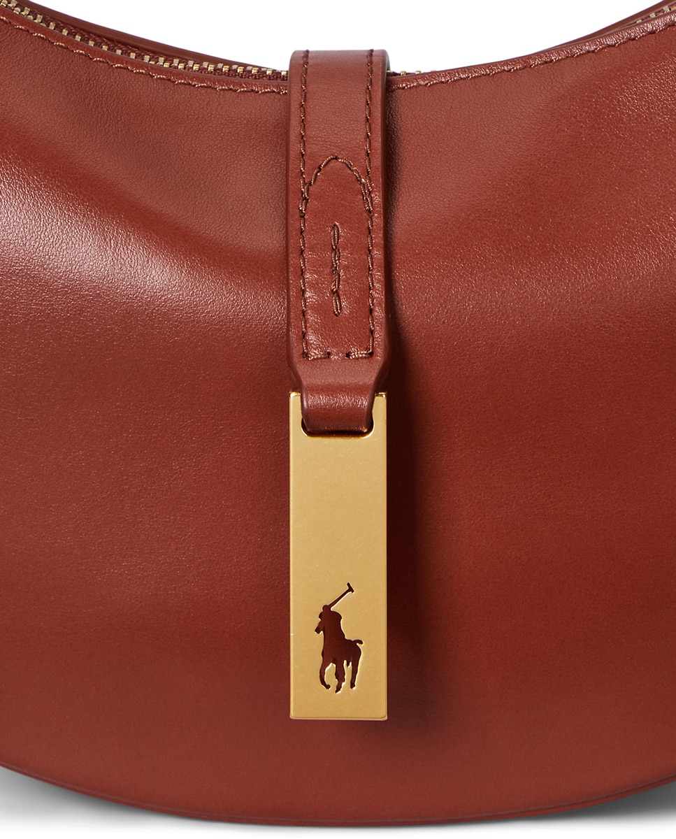 Mala de Ombro em Pele da Coleção Polo ID Grená-5