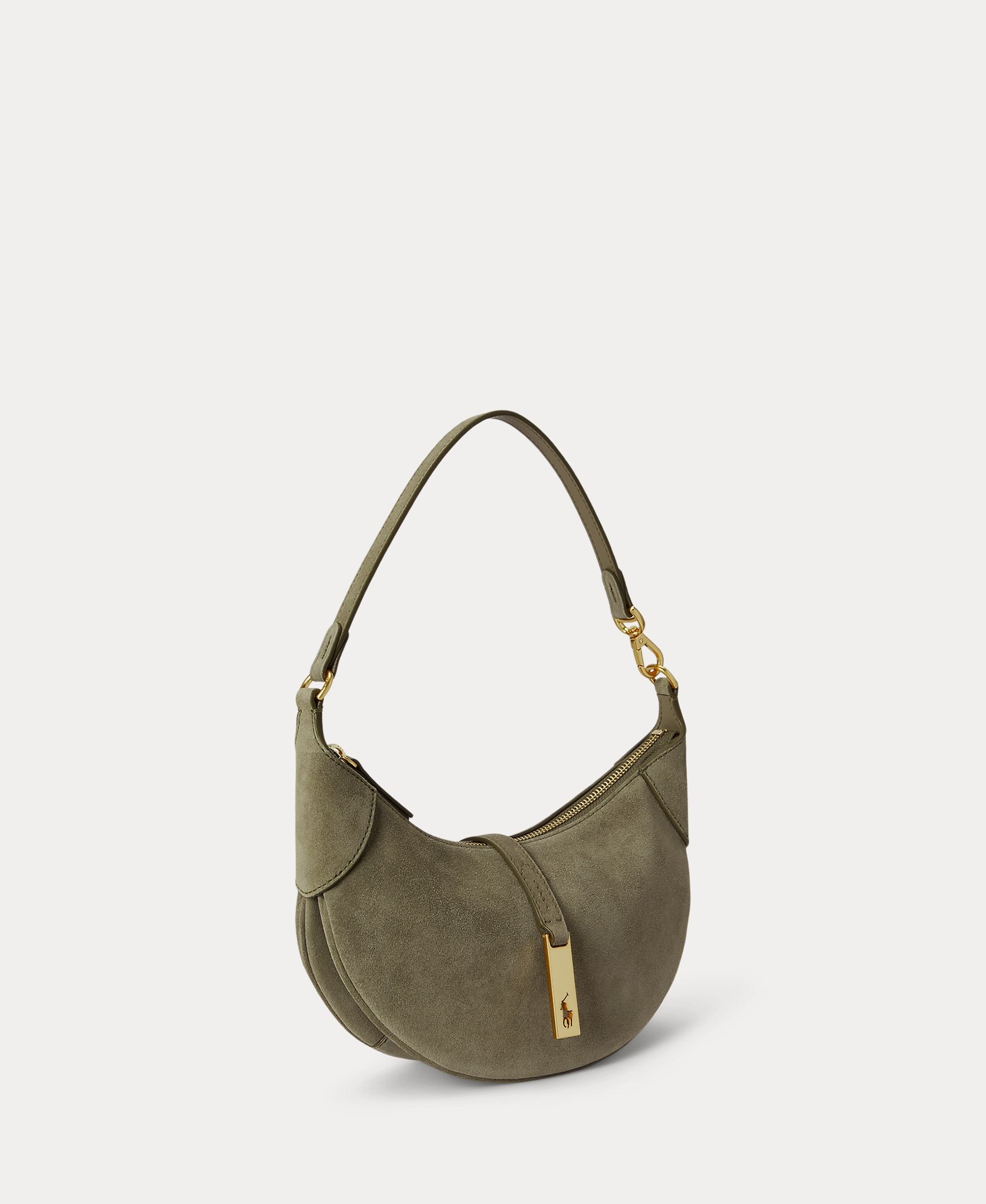 Bolso de hombro Polo ID mini de ante - Polo Ralph Lauren - Verde mate Verde mate-3