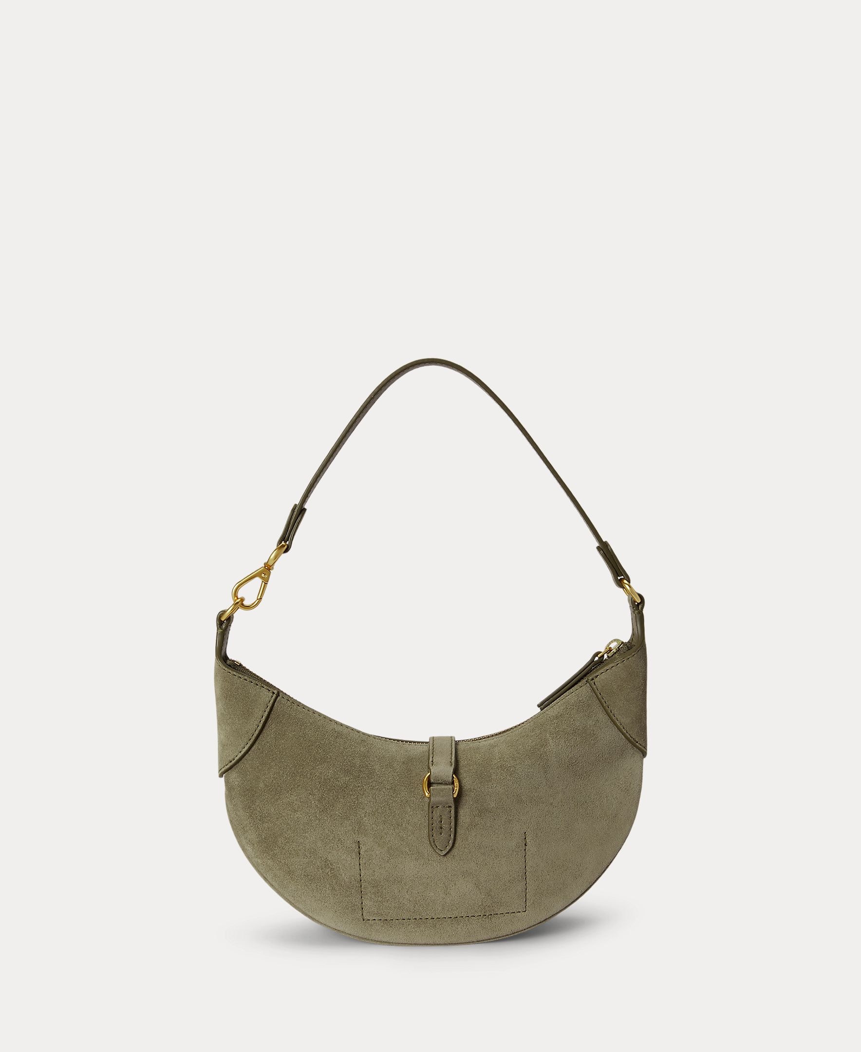 Bolso de hombro Polo ID mini de ante - Polo Ralph Lauren - Verde mate Verde mate-4