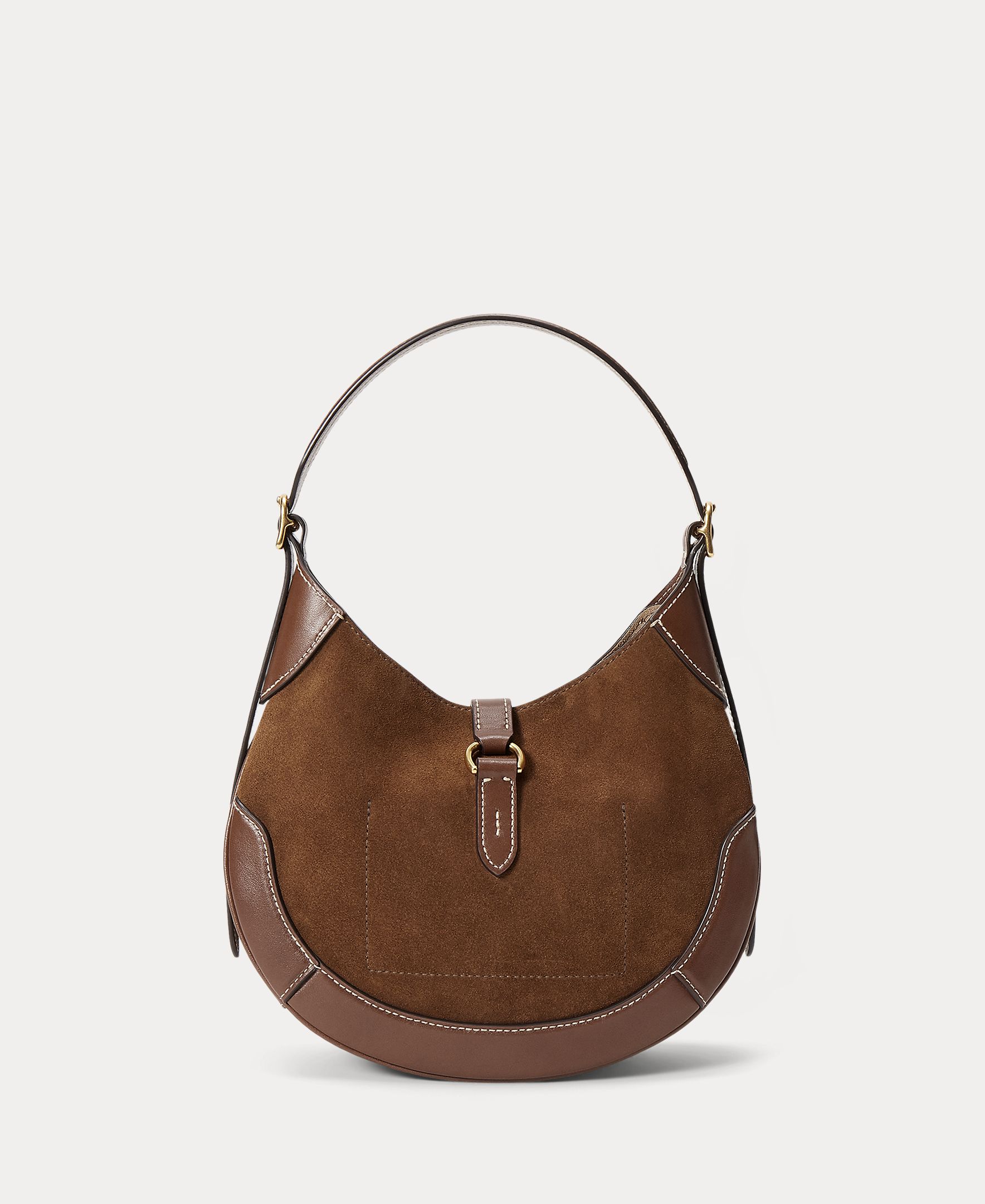 Bolso de hombro Polo ID de ante pequeño - Polo Ralph Lauren - Marrón Marrón-4