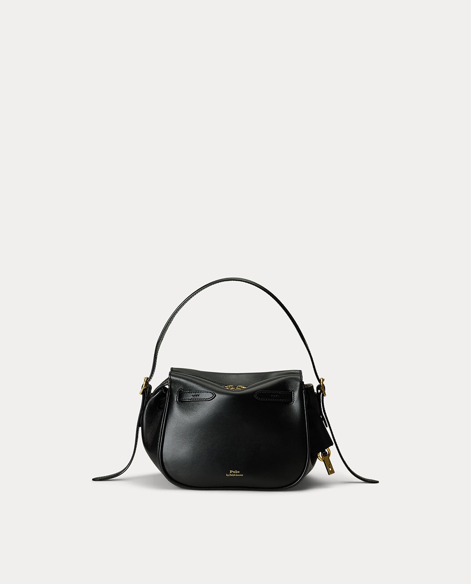 Bolso de hombro Satchel Polo ID mini de piel - Polo Ralph Lauren - Negro Negro-1