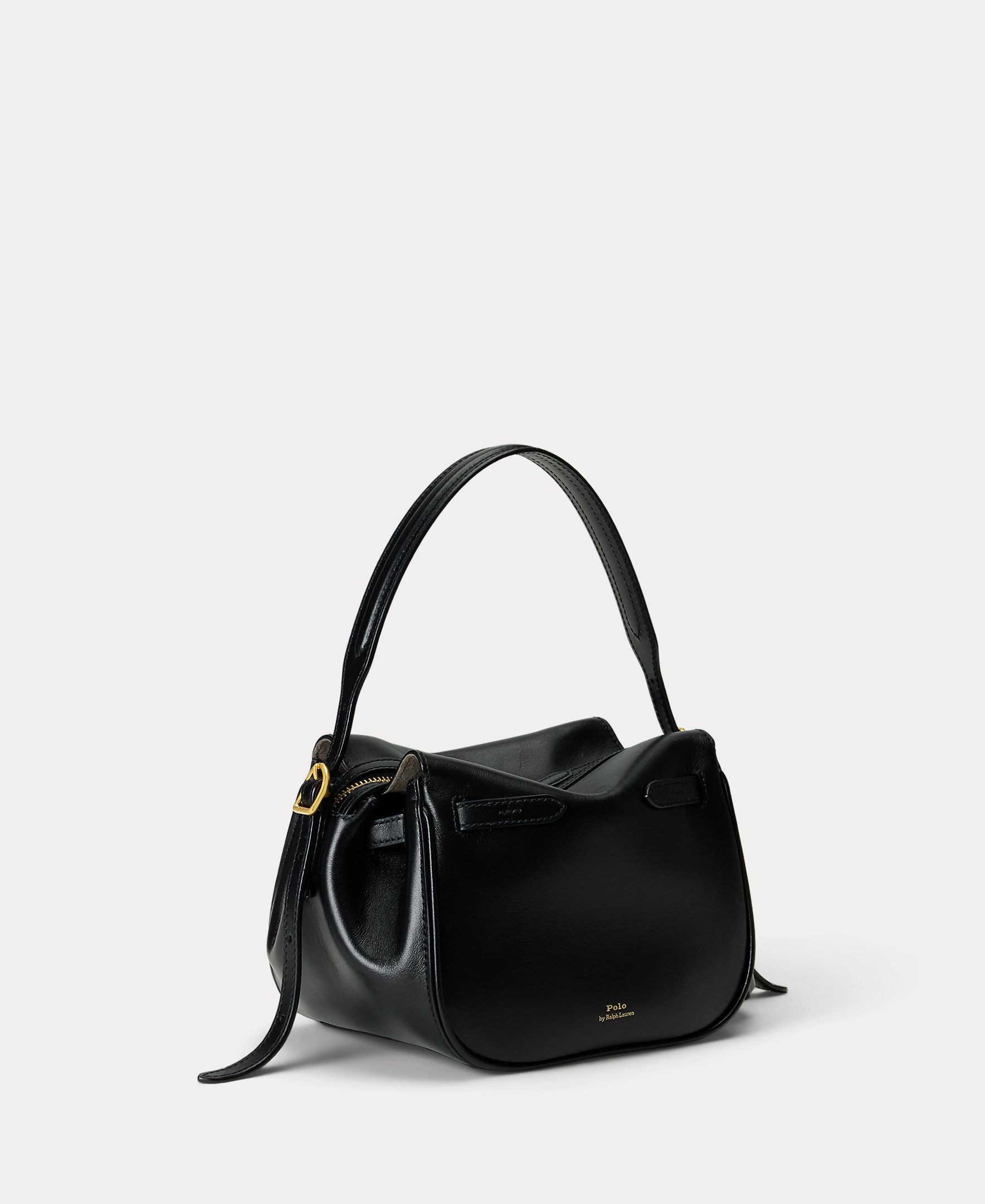 Bolso de hombro Satchel Polo ID mini de piel - Polo Ralph Lauren - Negro Negro-3