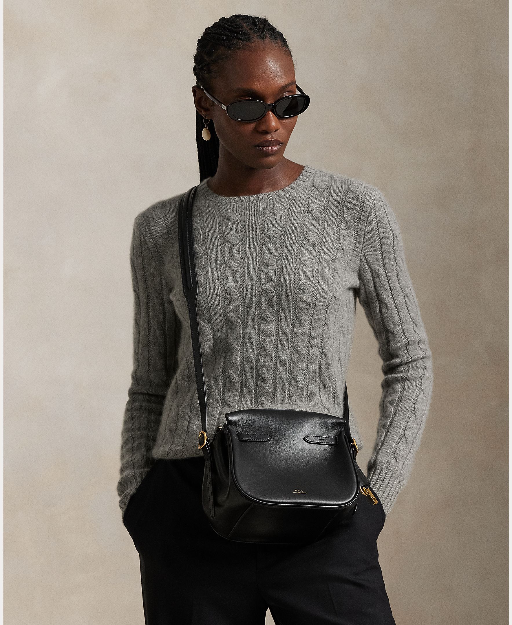 Bolso de hombro Satchel Polo ID mini de piel - Polo Ralph Lauren - Negro Negro-9