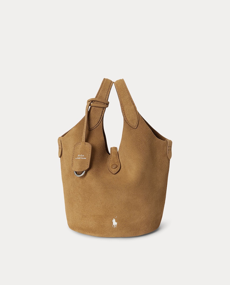 Imagen 0 de Bandolera de mujer Polo Play de ante pequeña Camel